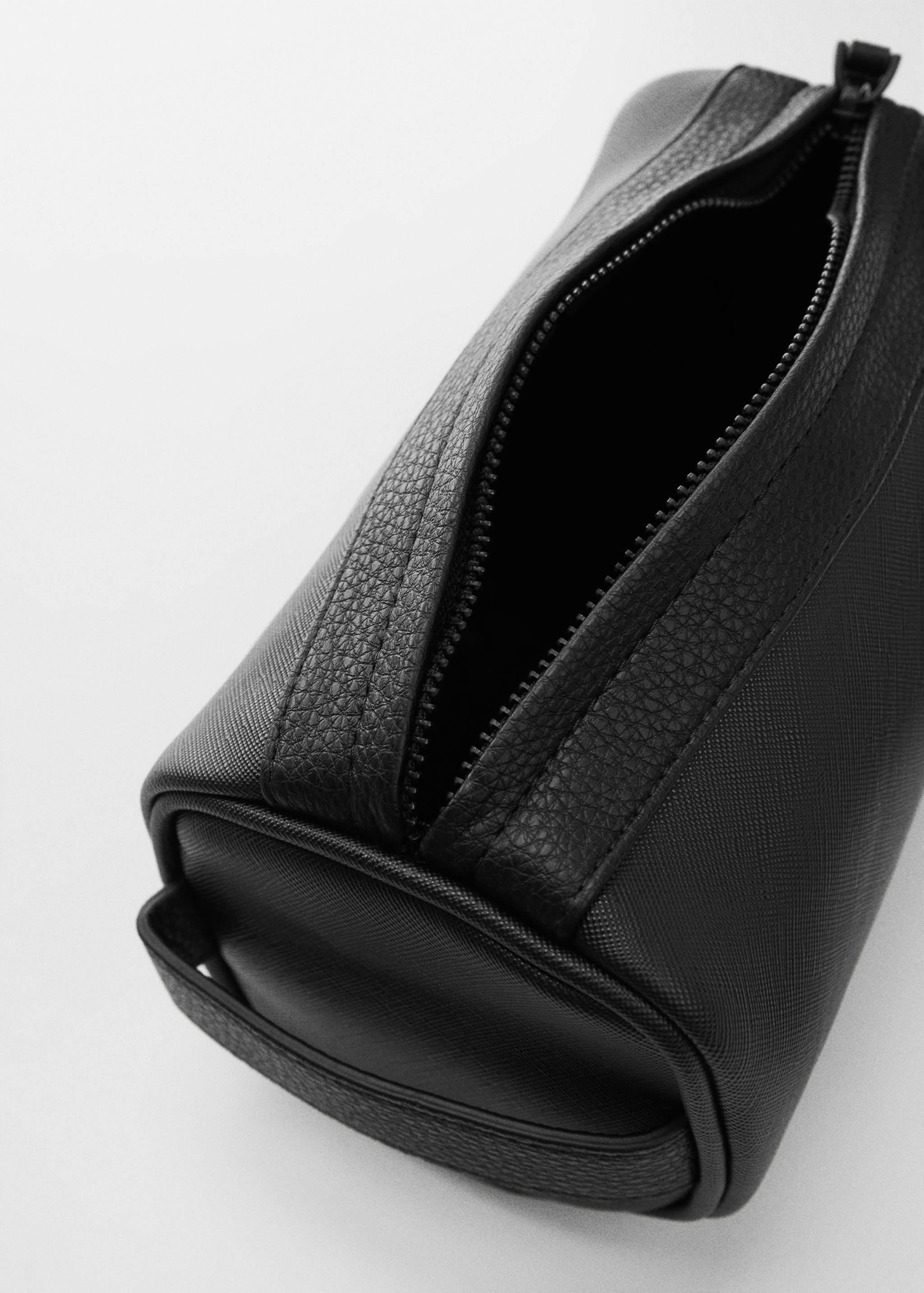 Embossed faux-leather toiletry bag - Details of the article 2