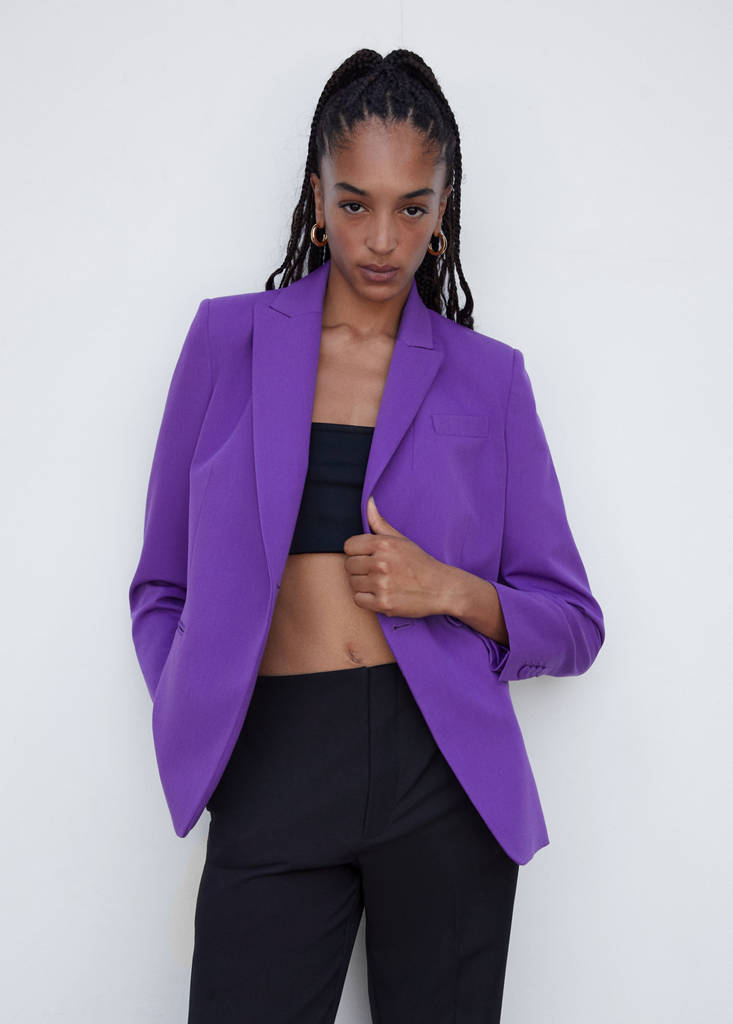 Structured Blazer button