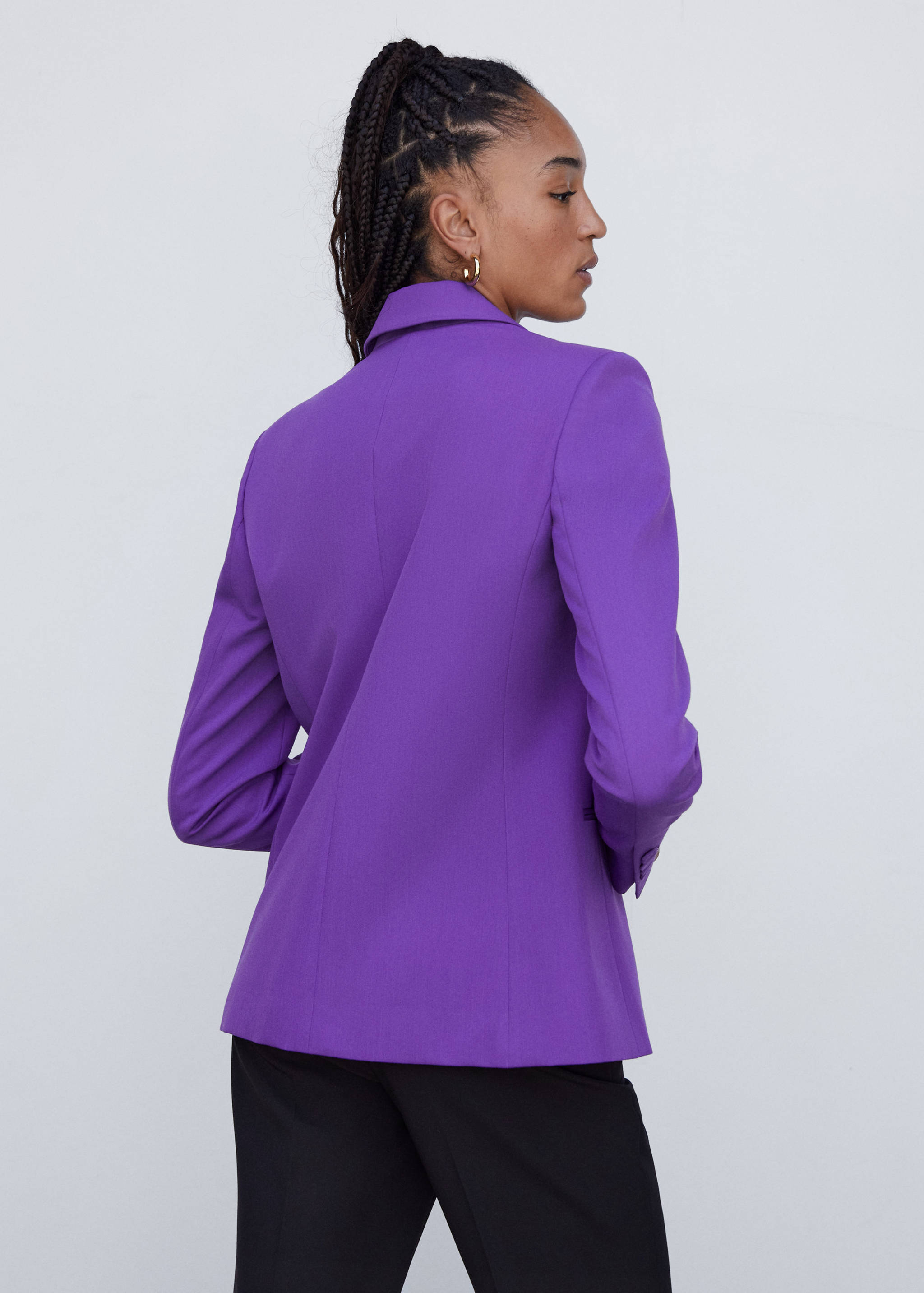 Структурированный пиджак с пуговицей - Обратная сторона изделия