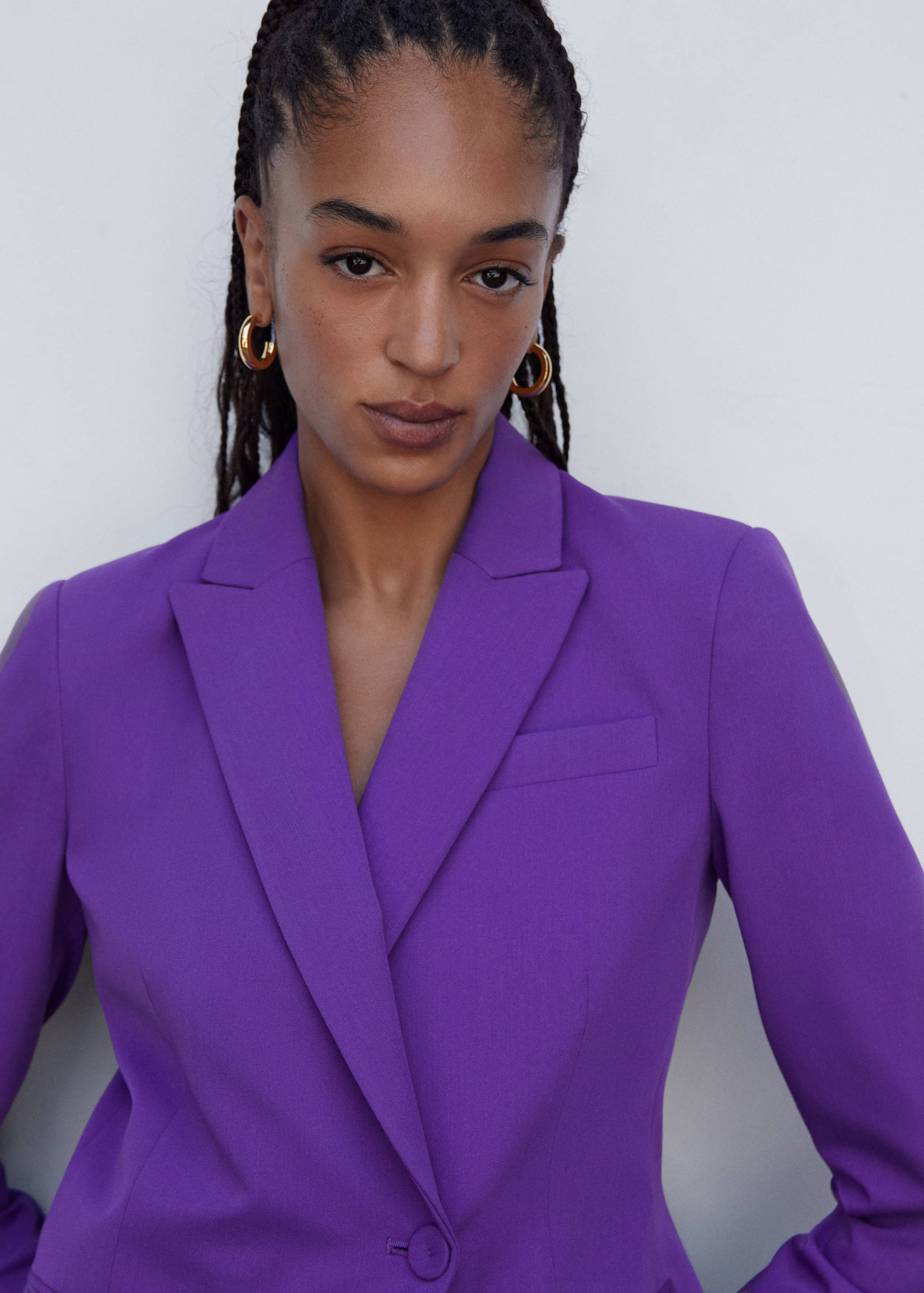 Структурированный пиджак с пуговицей - Деталь изделия 1