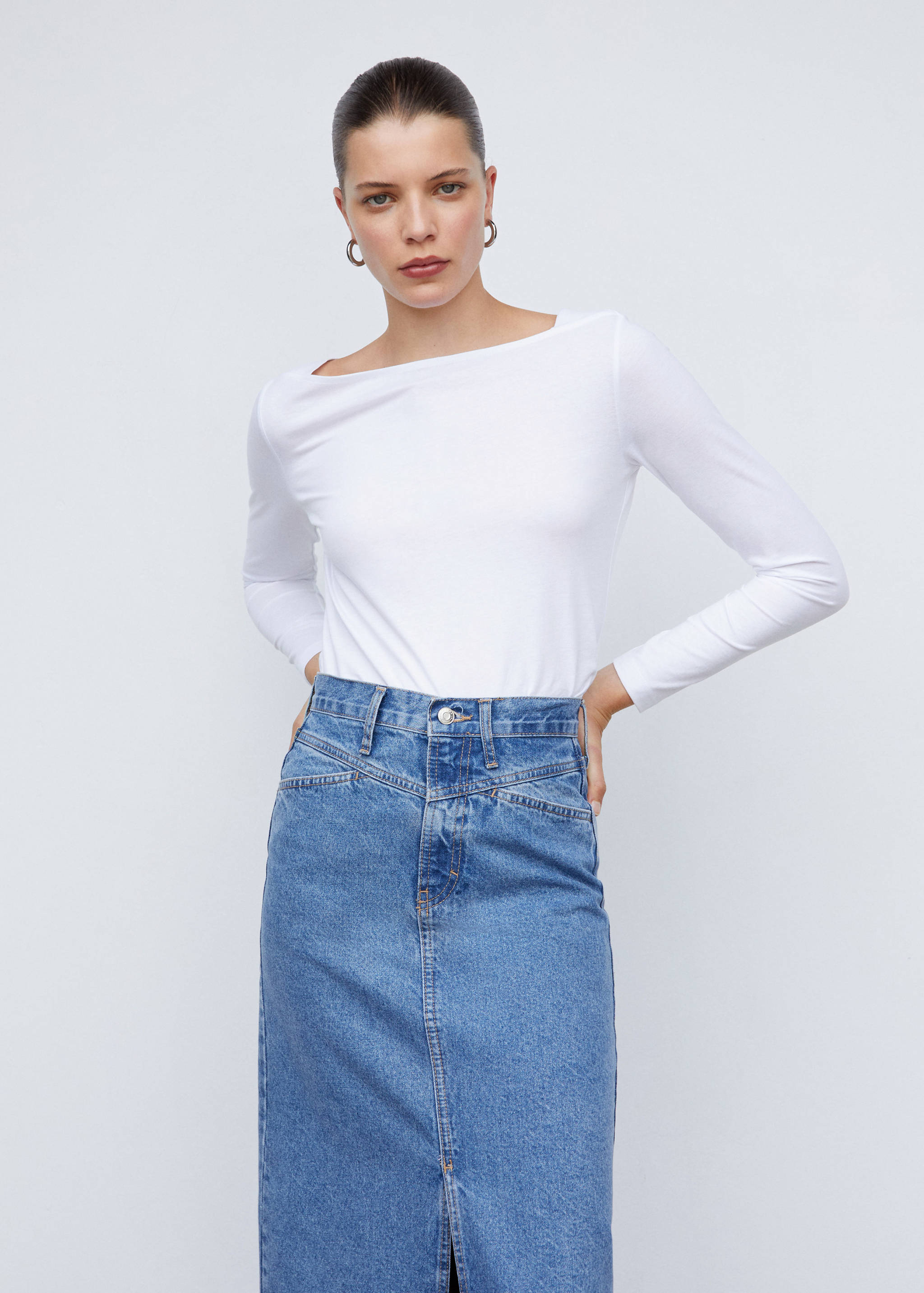 Samarreta coll vaixell cotó - Pla mig