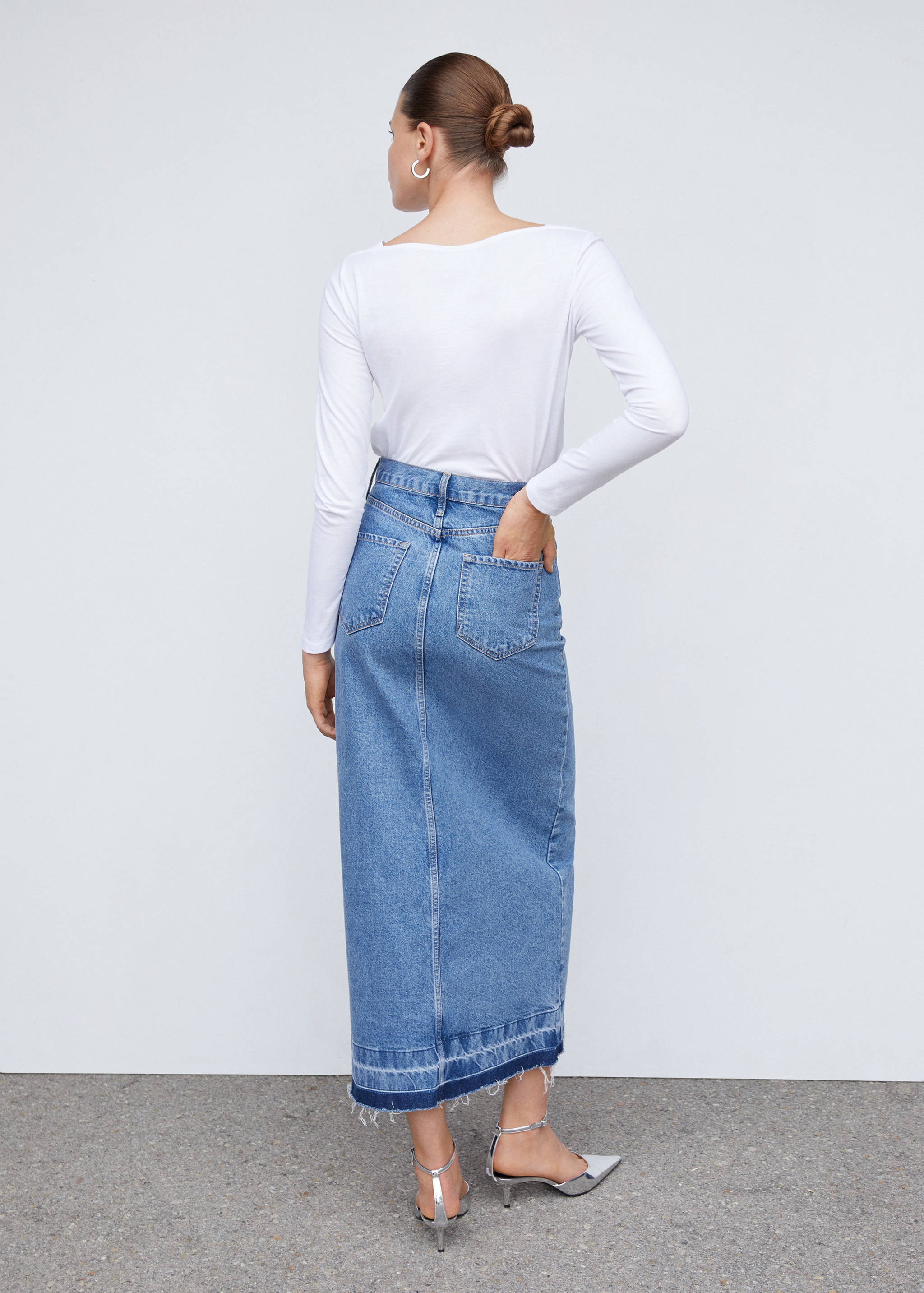 Samarreta coll vaixell cotó - Revers de l'article