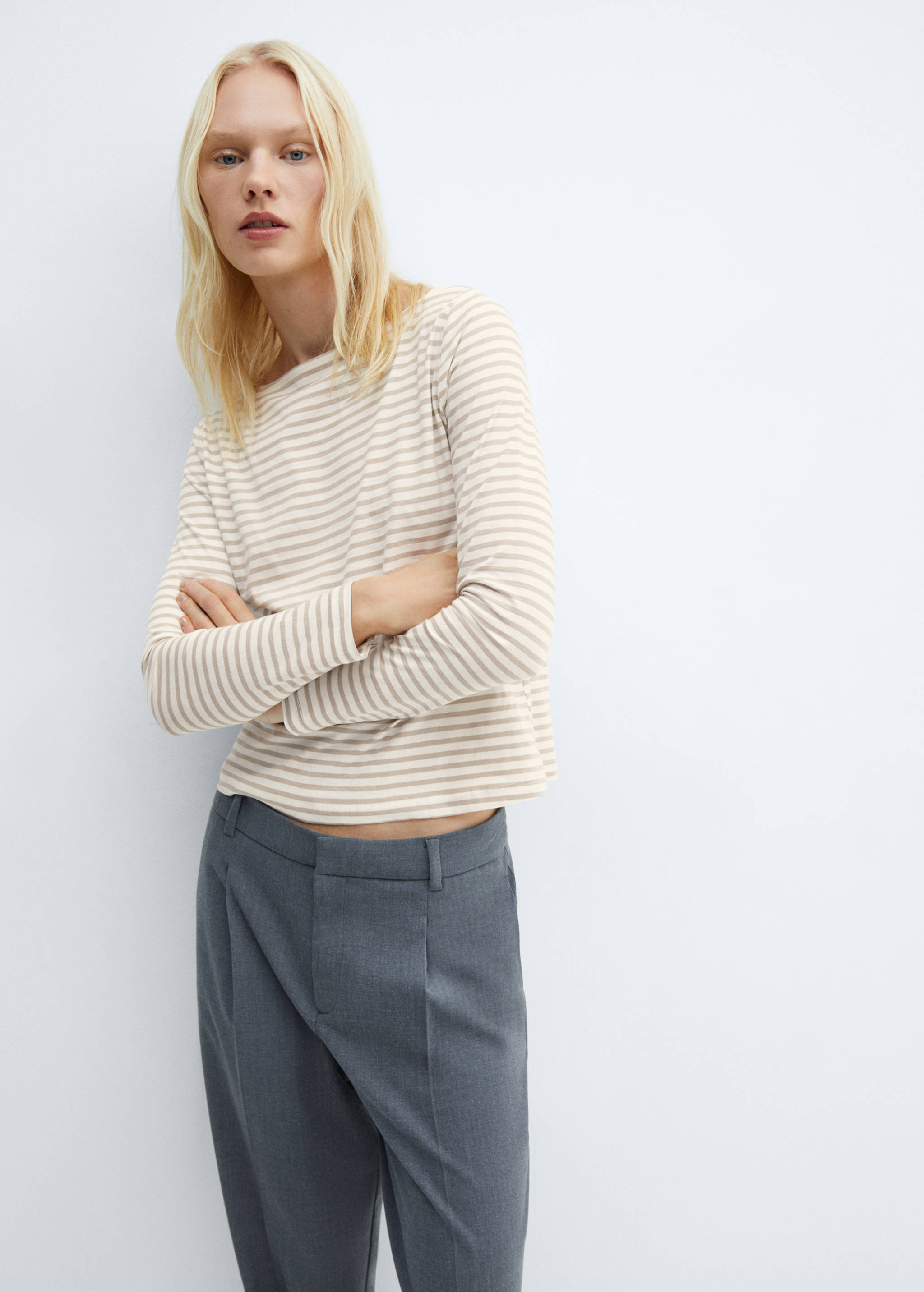 Samarreta coll vaixell cotó - Pla mig