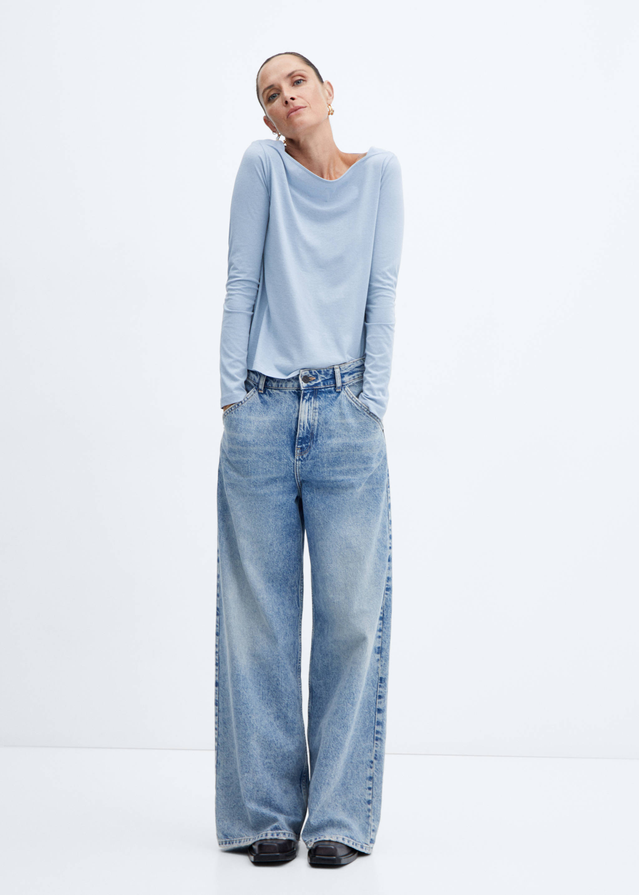 Samarreta coll vaixell cotó - Pla general