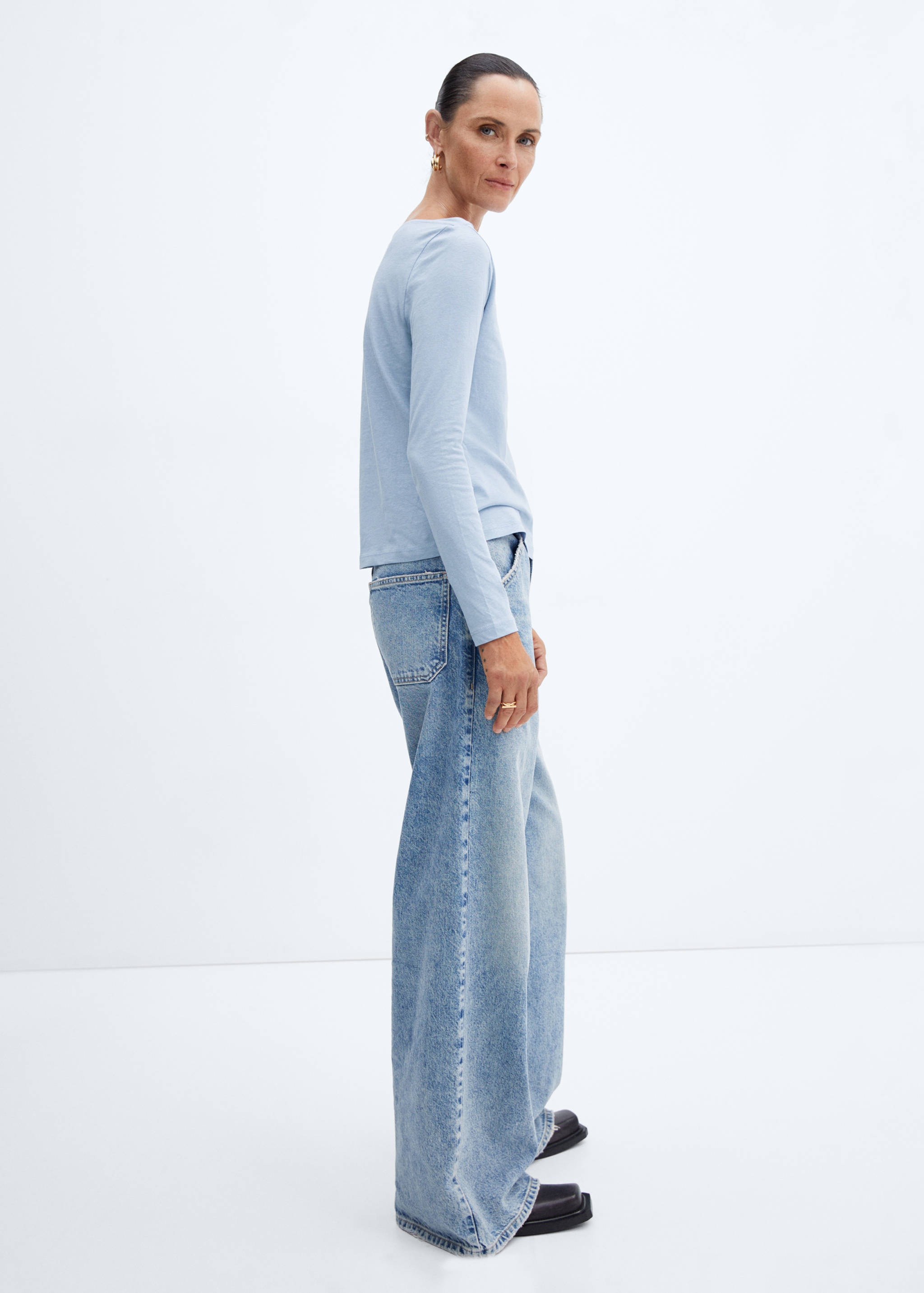 Samarreta coll vaixell cotó - Revers de l'article