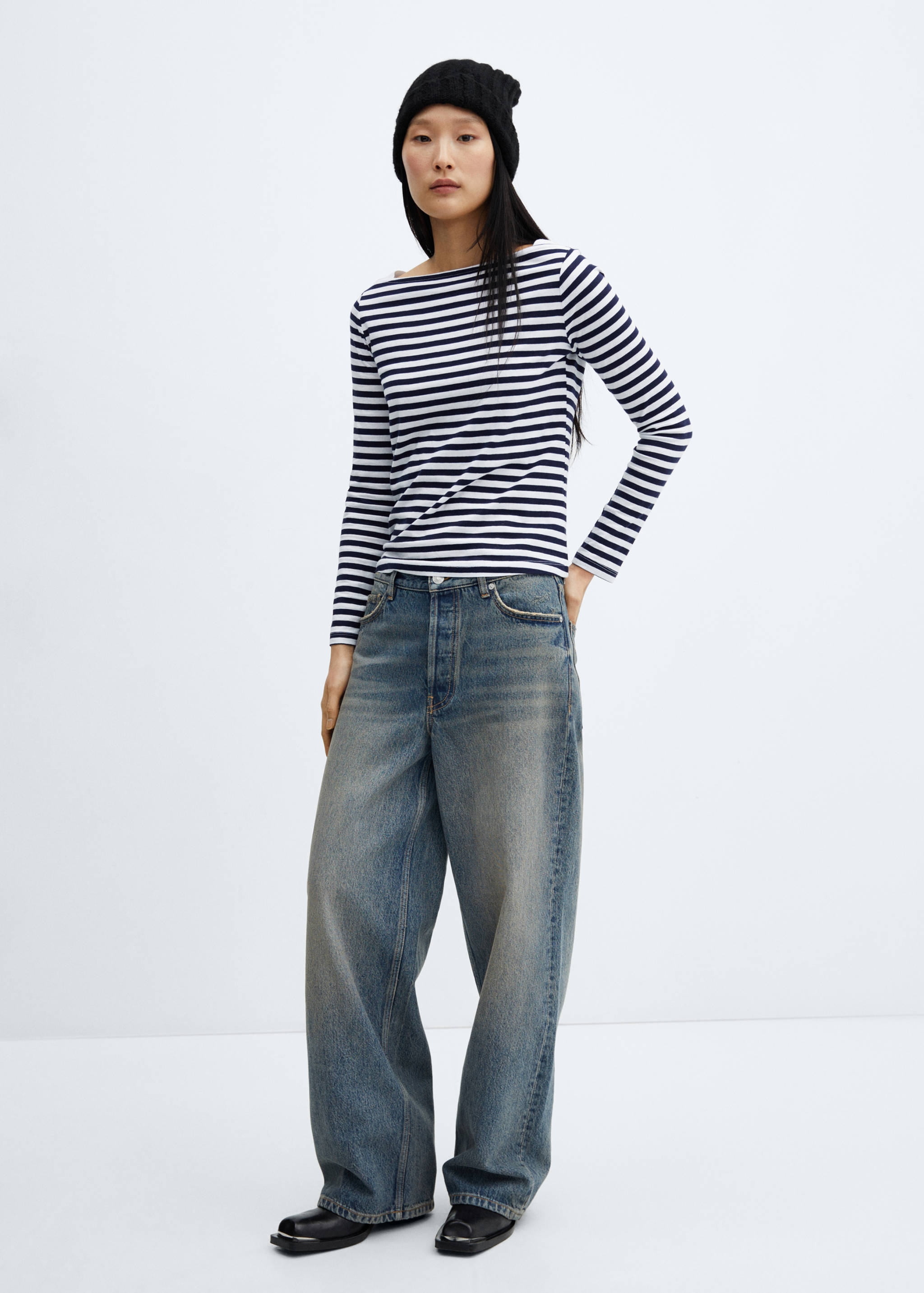 Samarreta coll vaixell cotó - Pla general