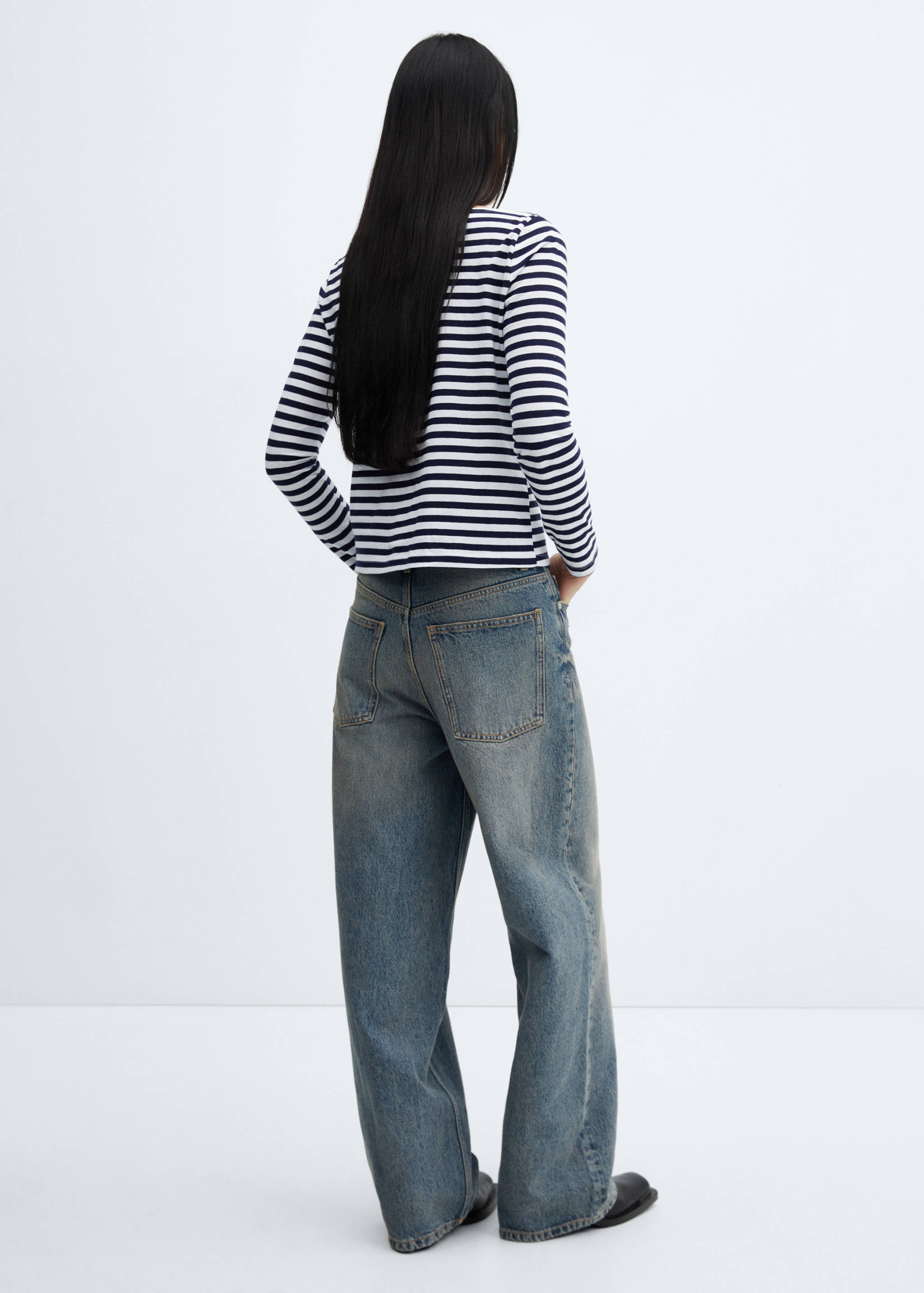 Samarreta coll vaixell cotó - Revers de l'article