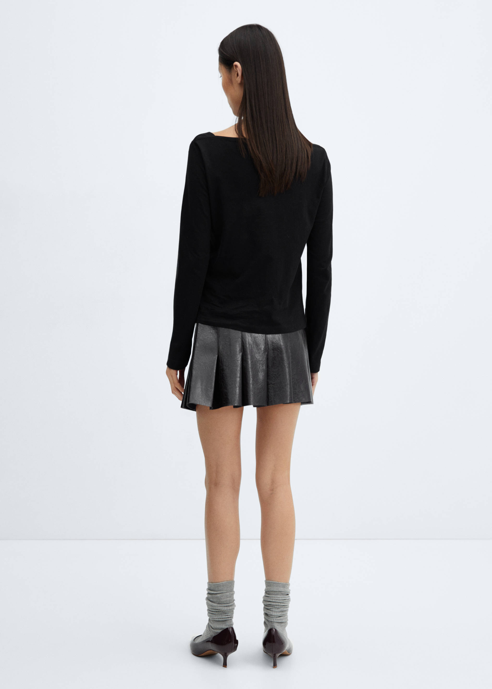 Samarreta coll vaixell cotó - Revers de l'article