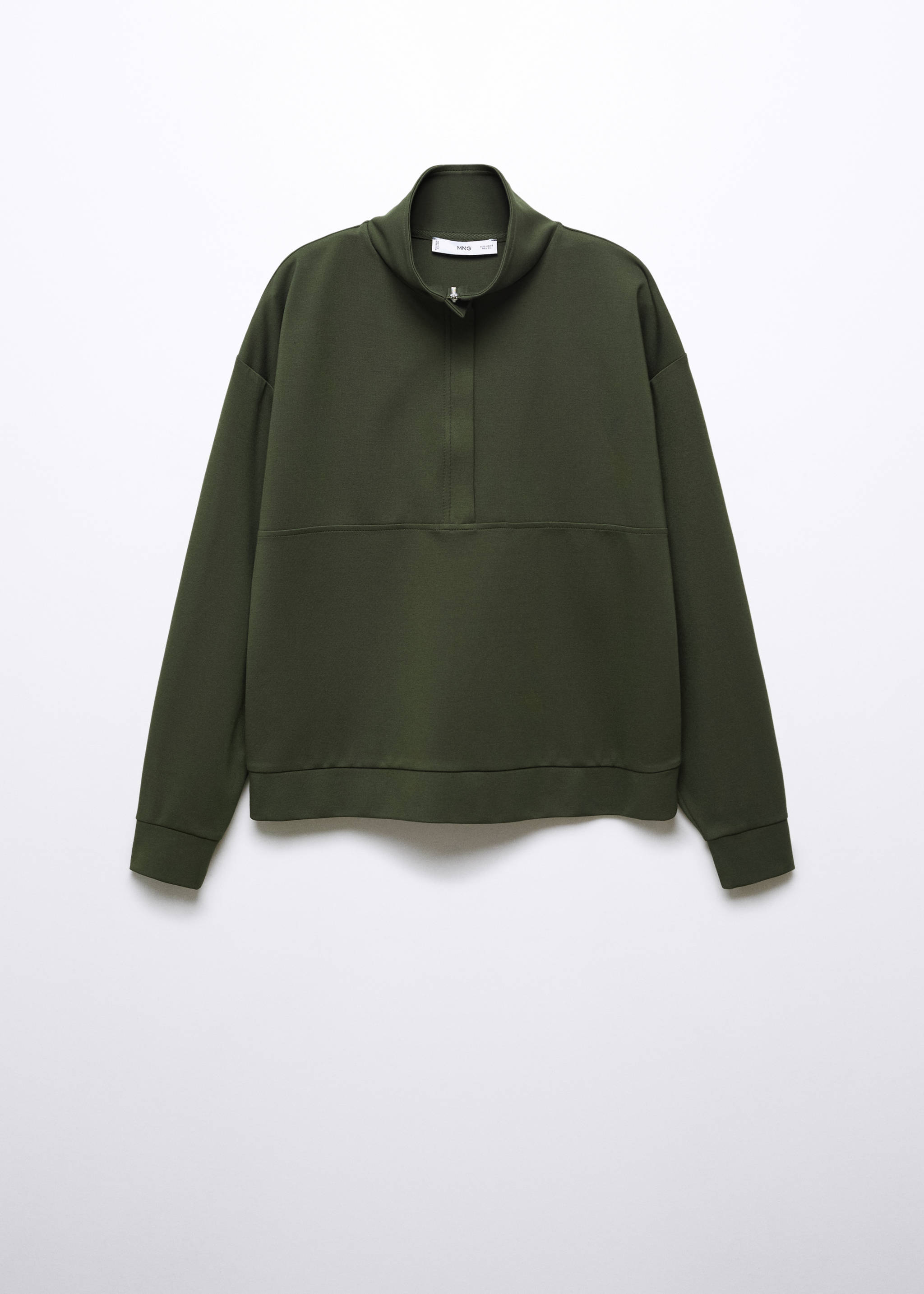 Sweatshirt met opstaande kraag met rits - Artikel zonder model