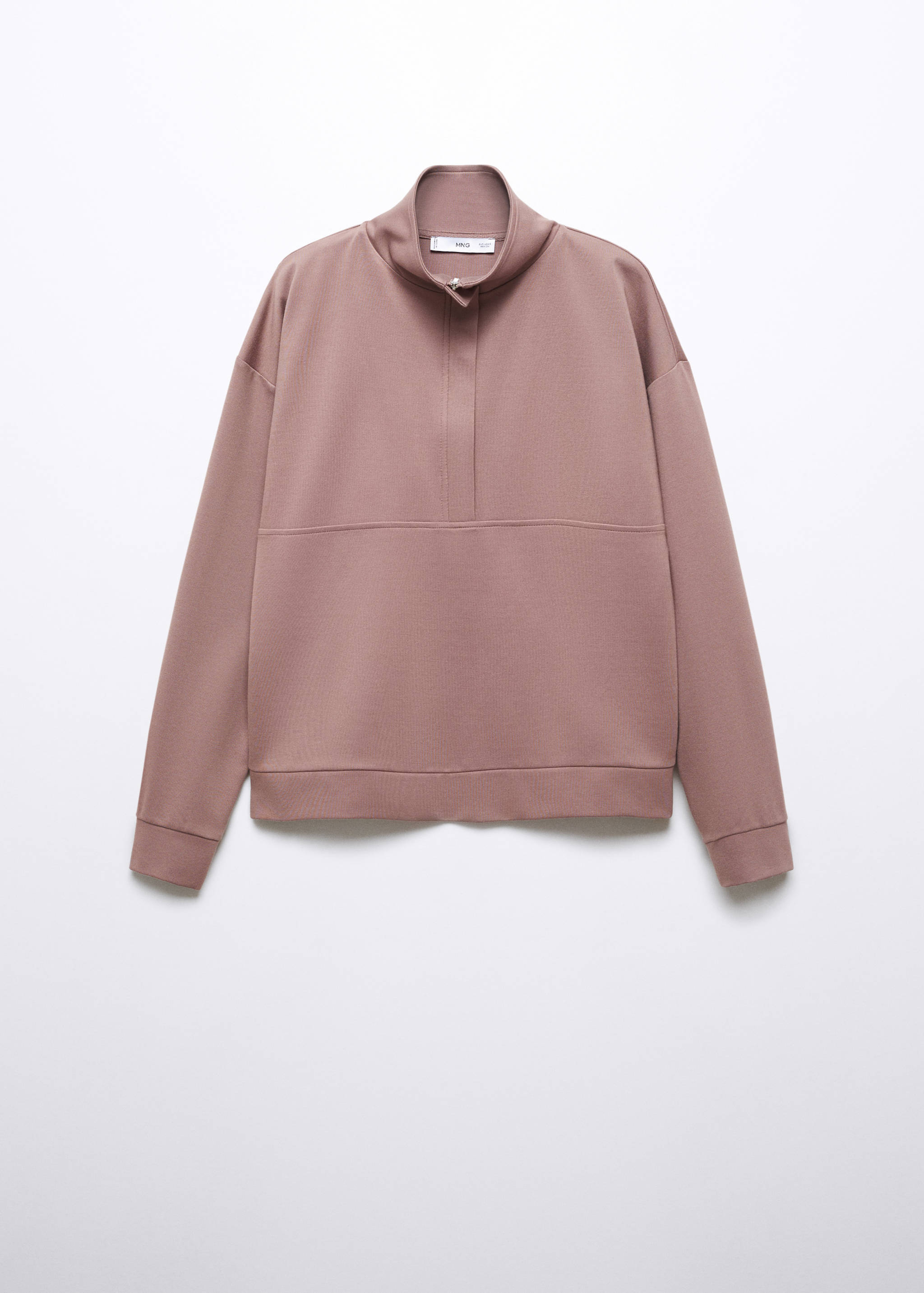 Sweatshirt met opstaande kraag met rits - Artikel zonder model