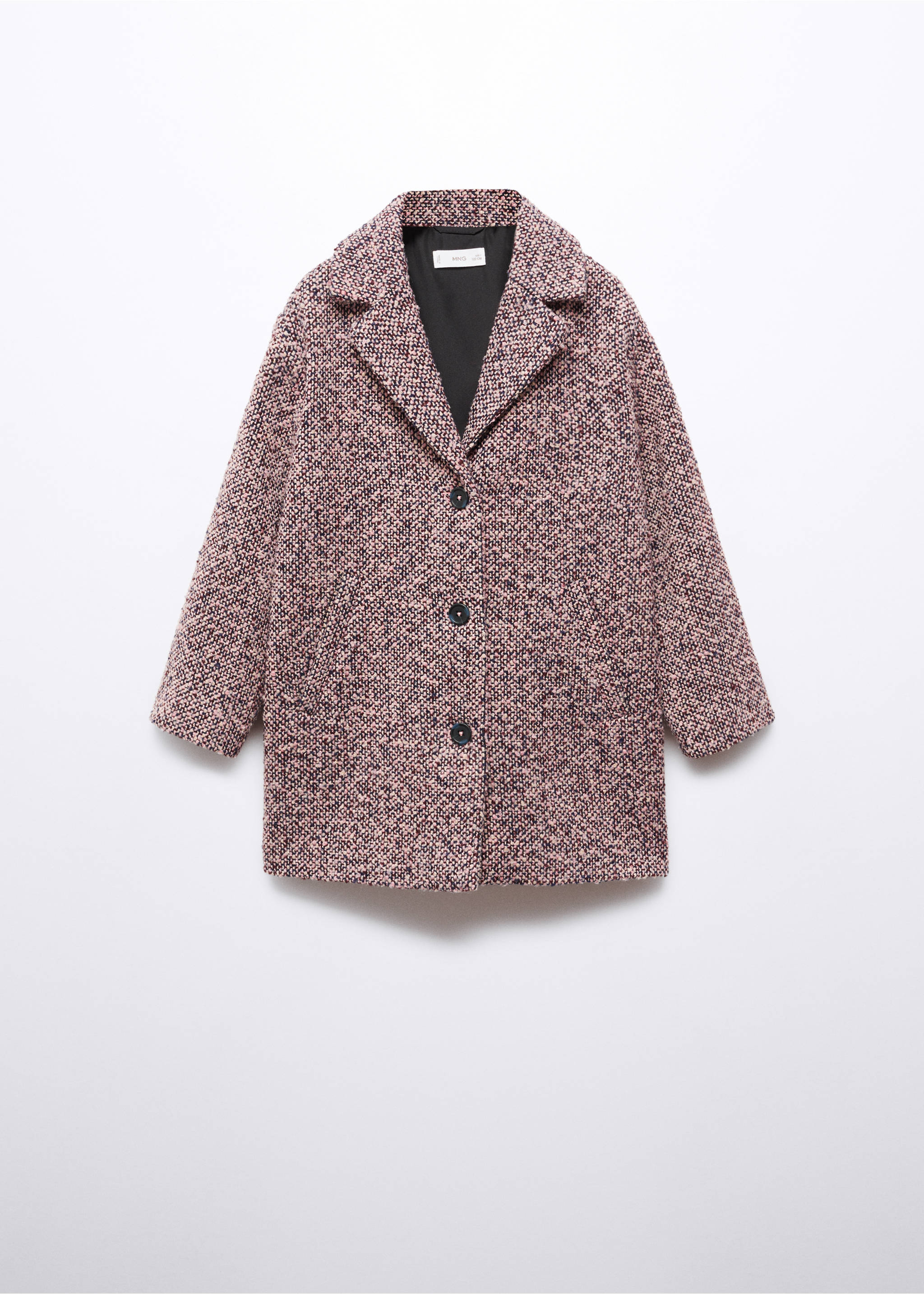 Manteau chiné revers - Article sans modèle, Grenat. Ref: 57074409-00.
