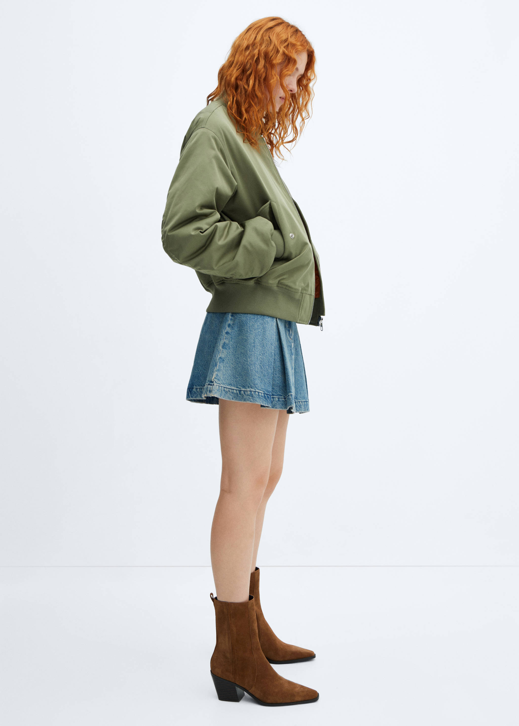 Heel suede ankle boot - General plane