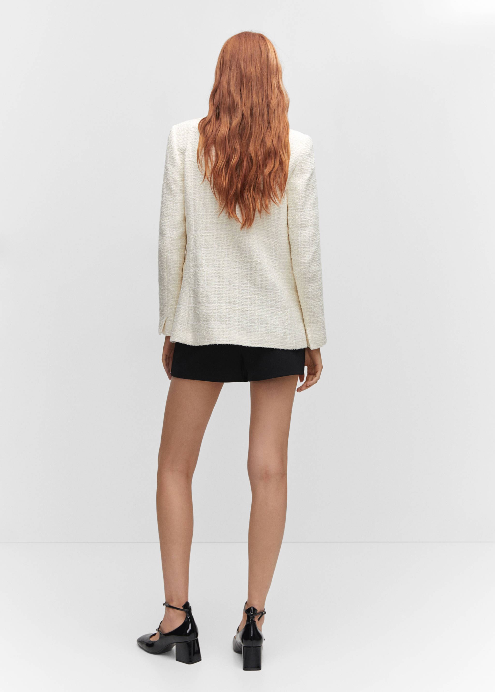 Veste tweed bouton bijou - Verso de l’article