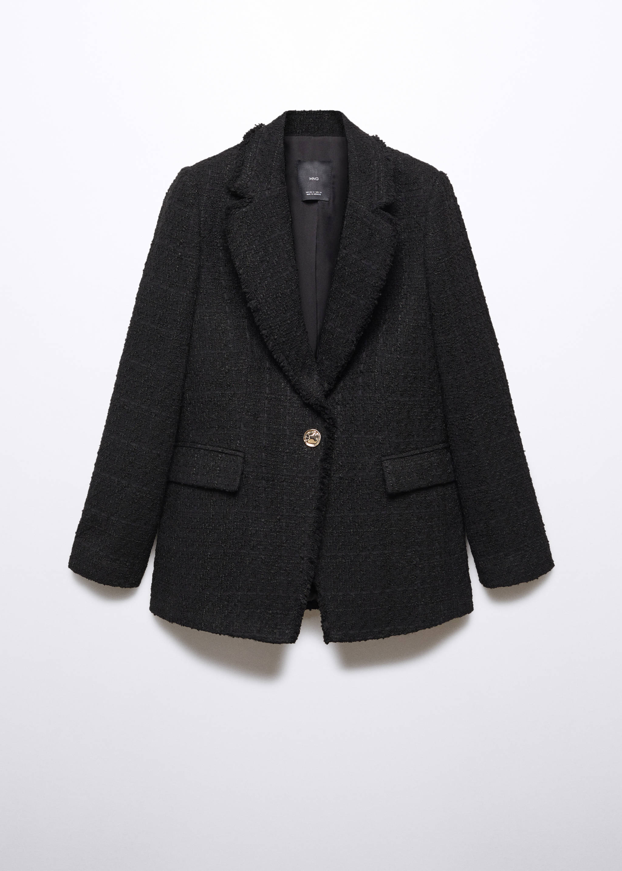 Veste tweed bouton bijou - Article sans modèle