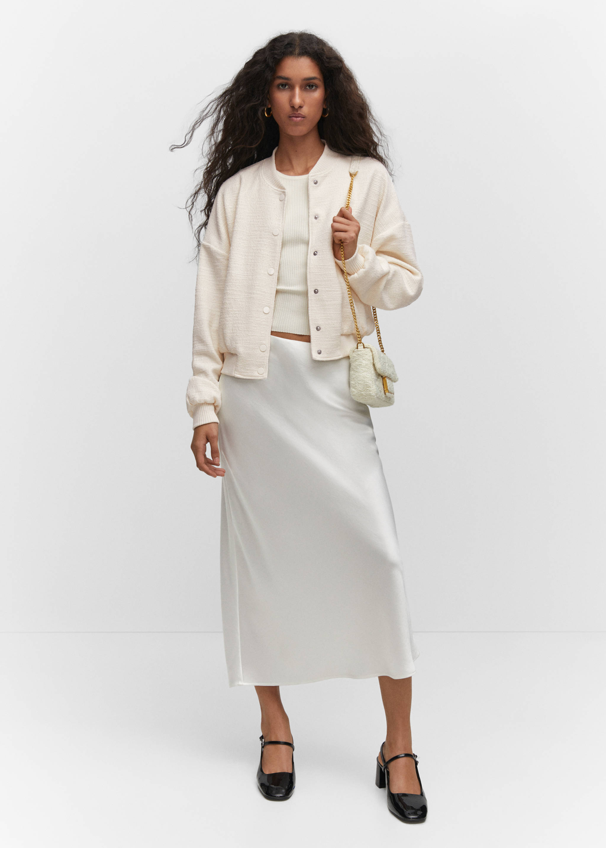 Chaqueta bomber tweed - Plano general