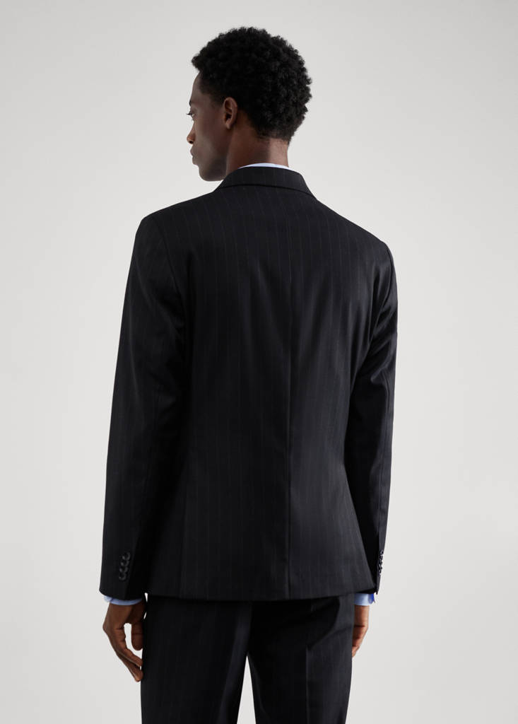 Stretch-fabric slim-fit suit jacket — Blue