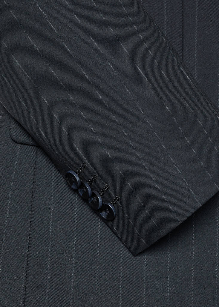 Stretch-fabric slim-fit suit jacket — Blue