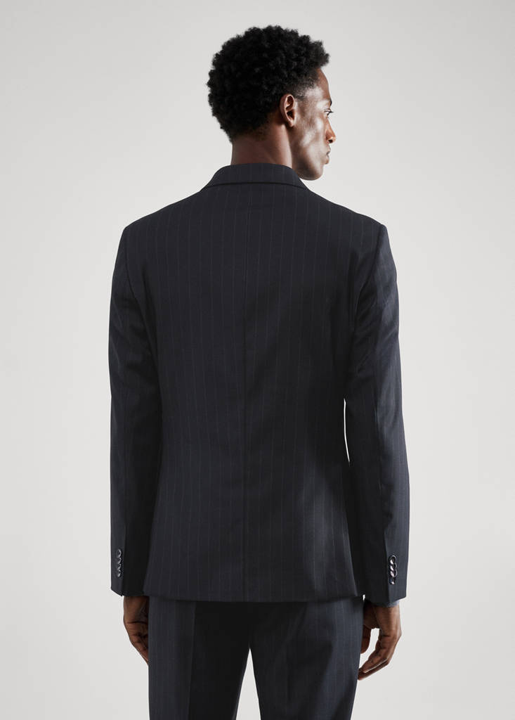 Stretch-fabric slim-fit suit jacket — Blue