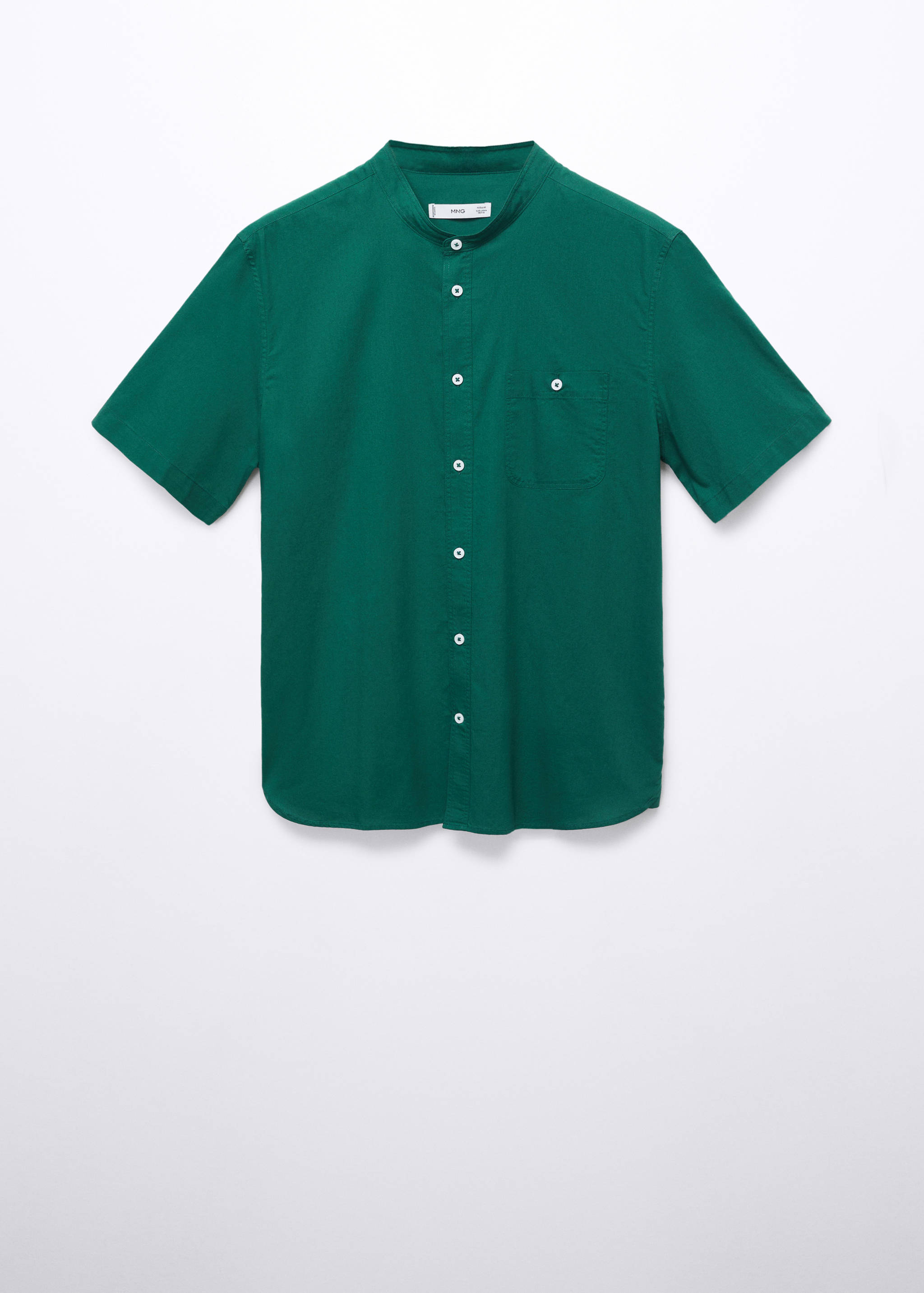 100% cotton mandarin collar shirt - Article without model