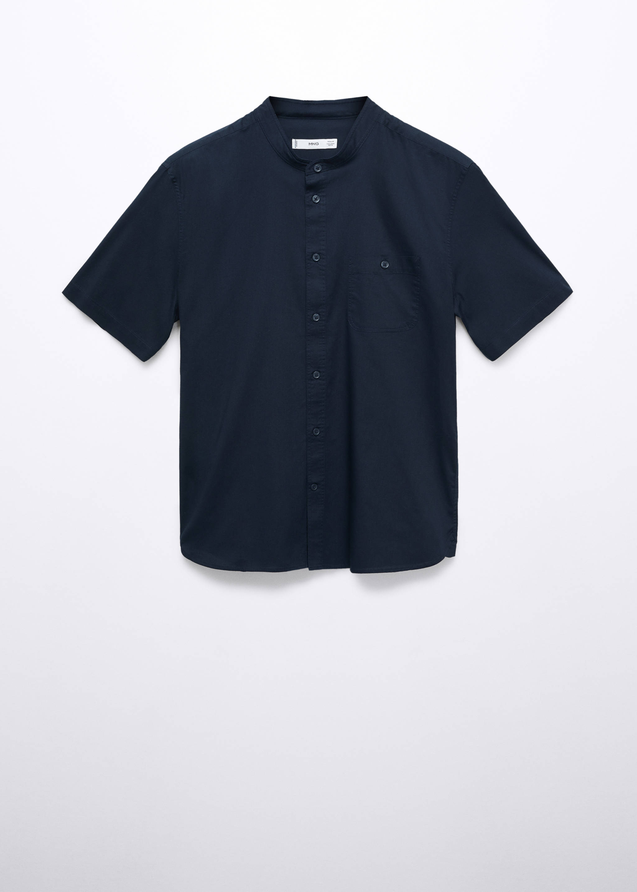100% cotton mandarin collar shirt - Article without model