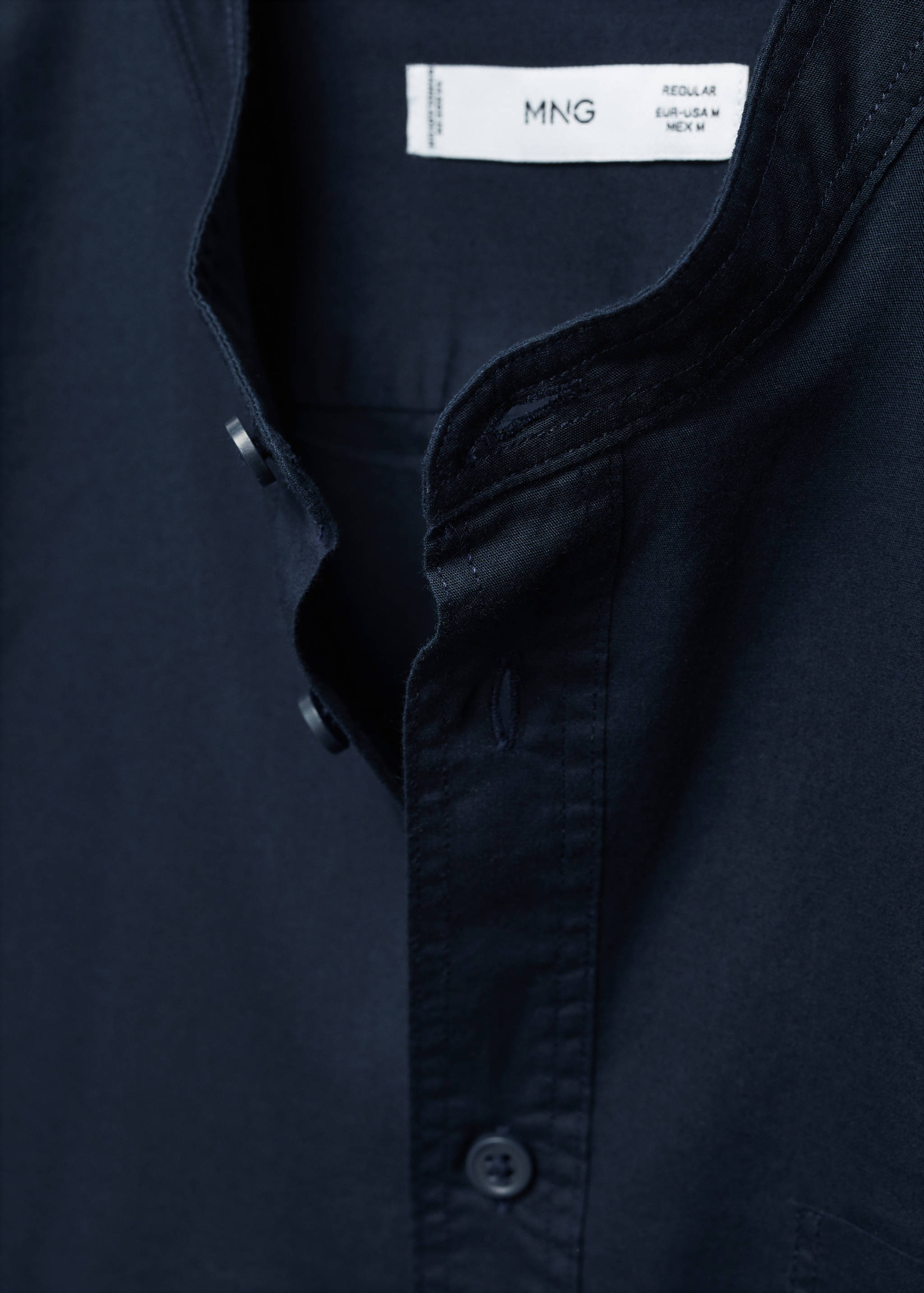 100% cotton mandarin collar shirt - Details of the article 8