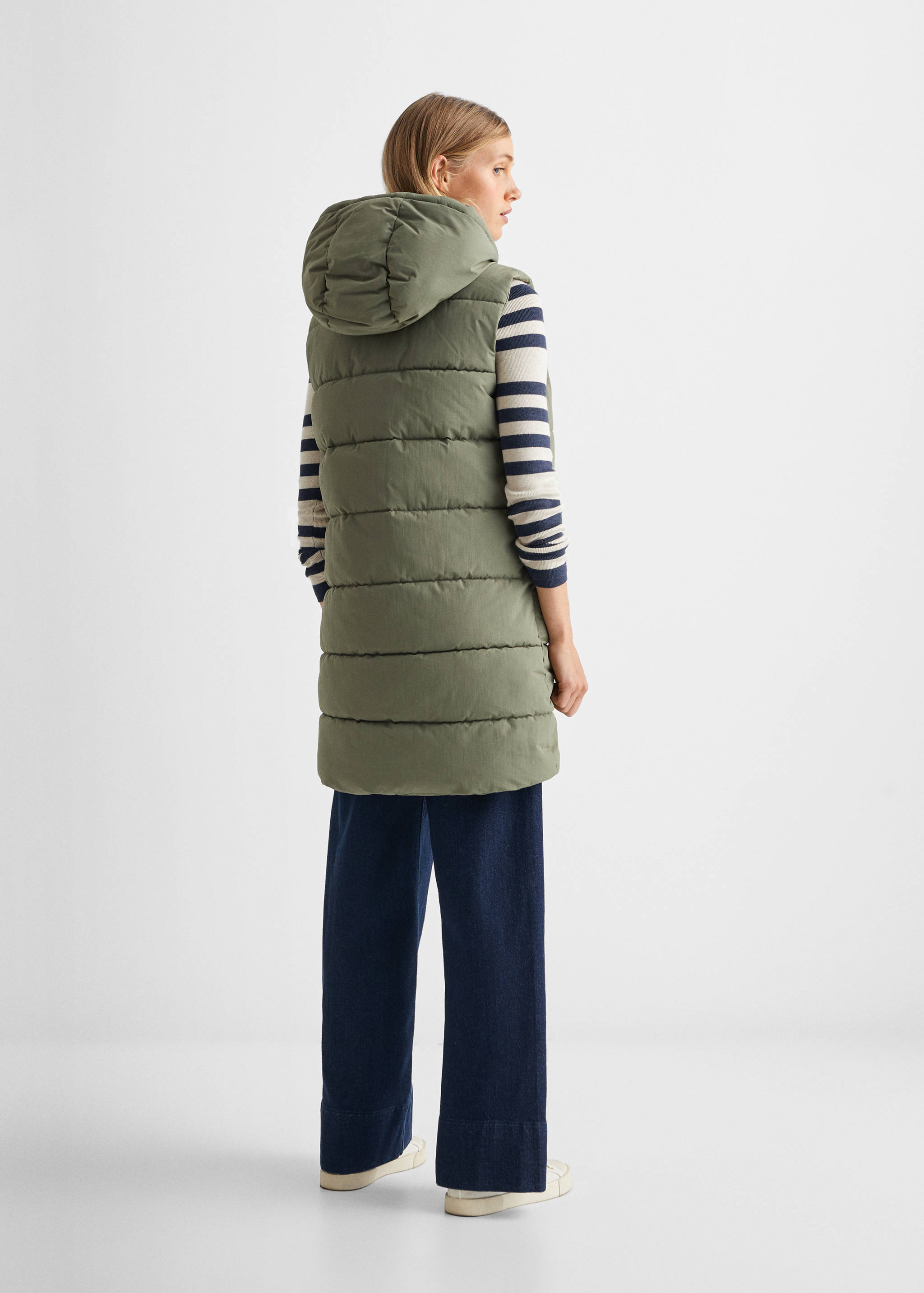 Chaleco acolchado largo - Reverso del artículo