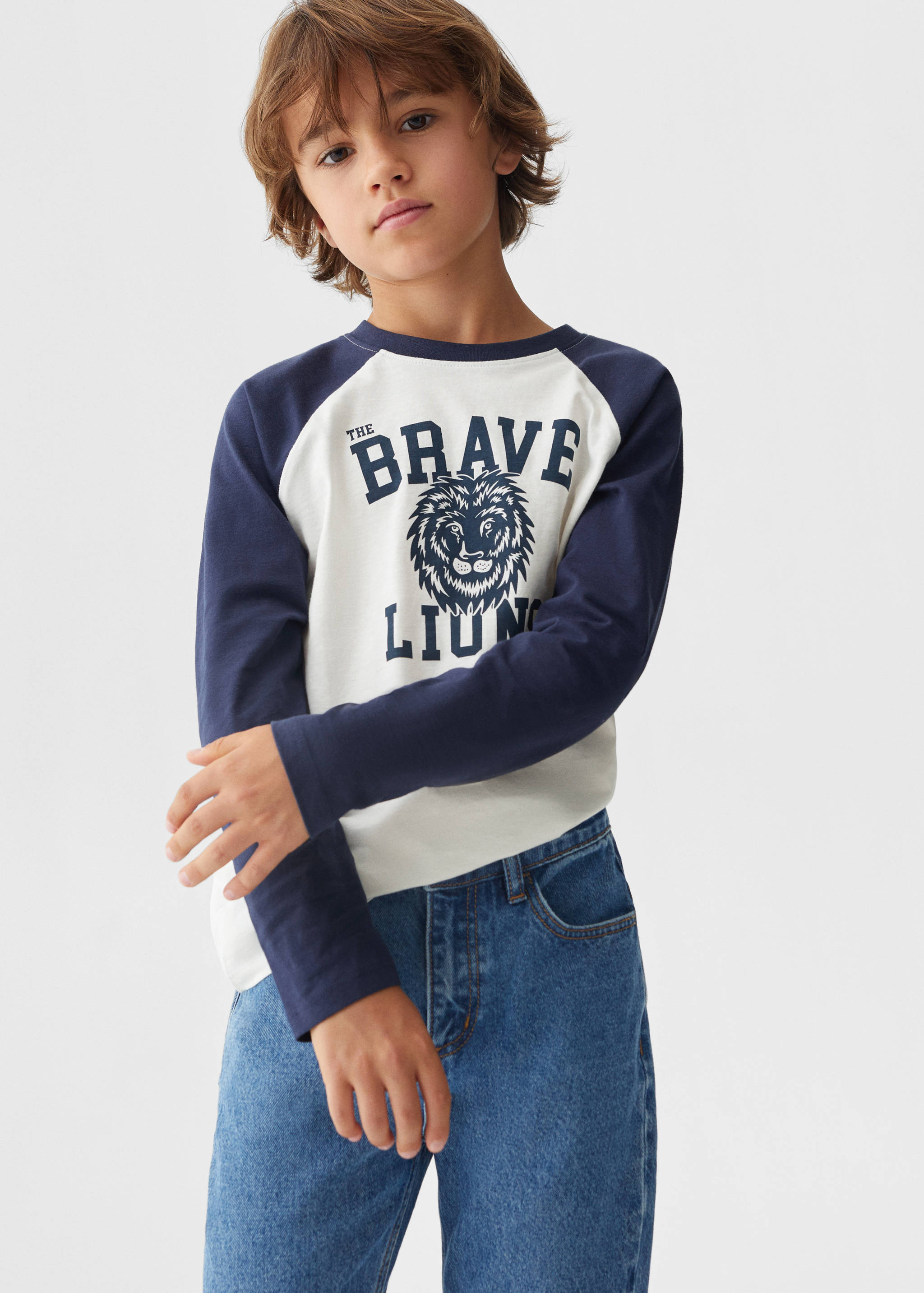 Printed long sleeve t-shirt - Medium plane