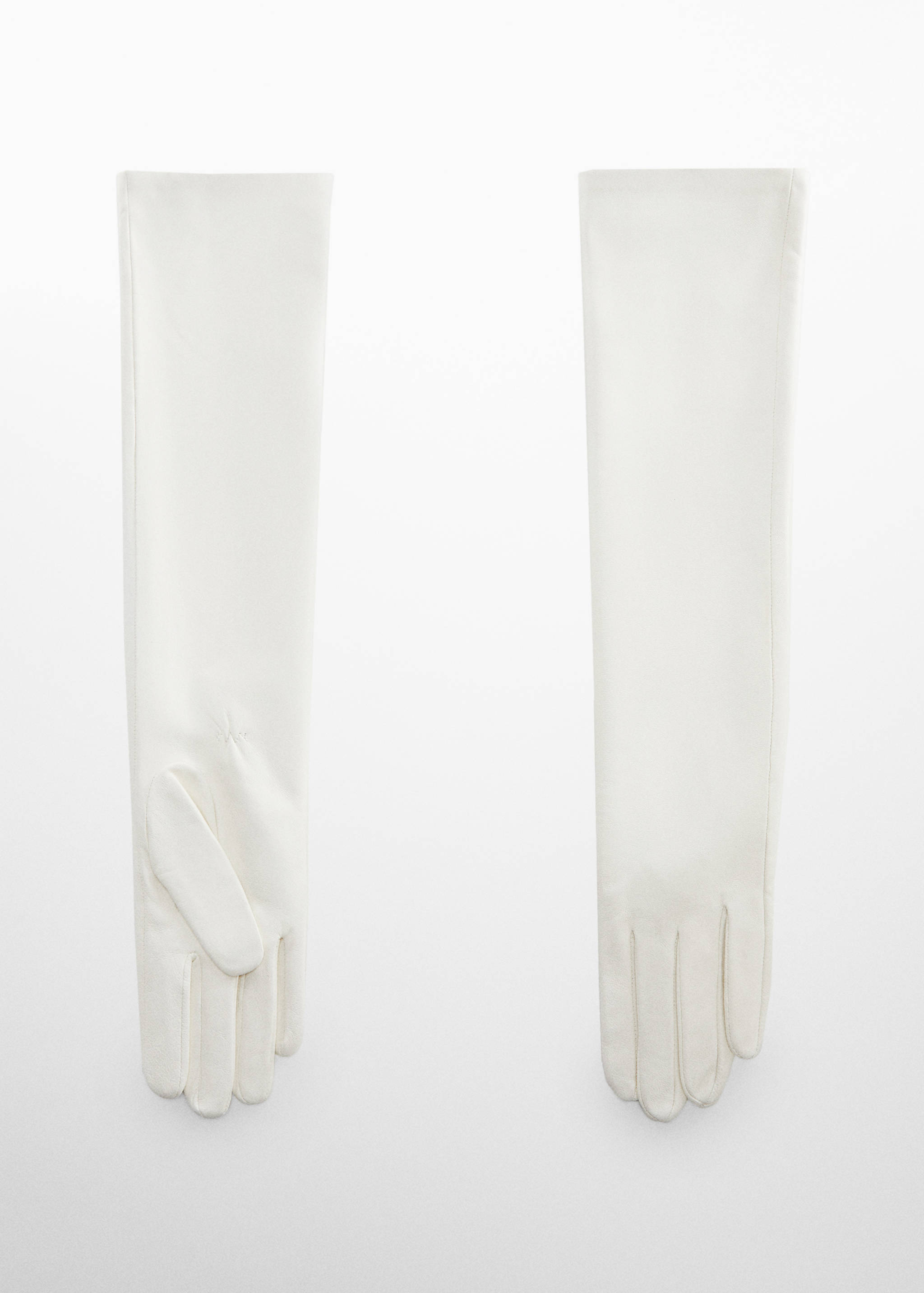 Lange handschoenen met leer - Artikel zonder model