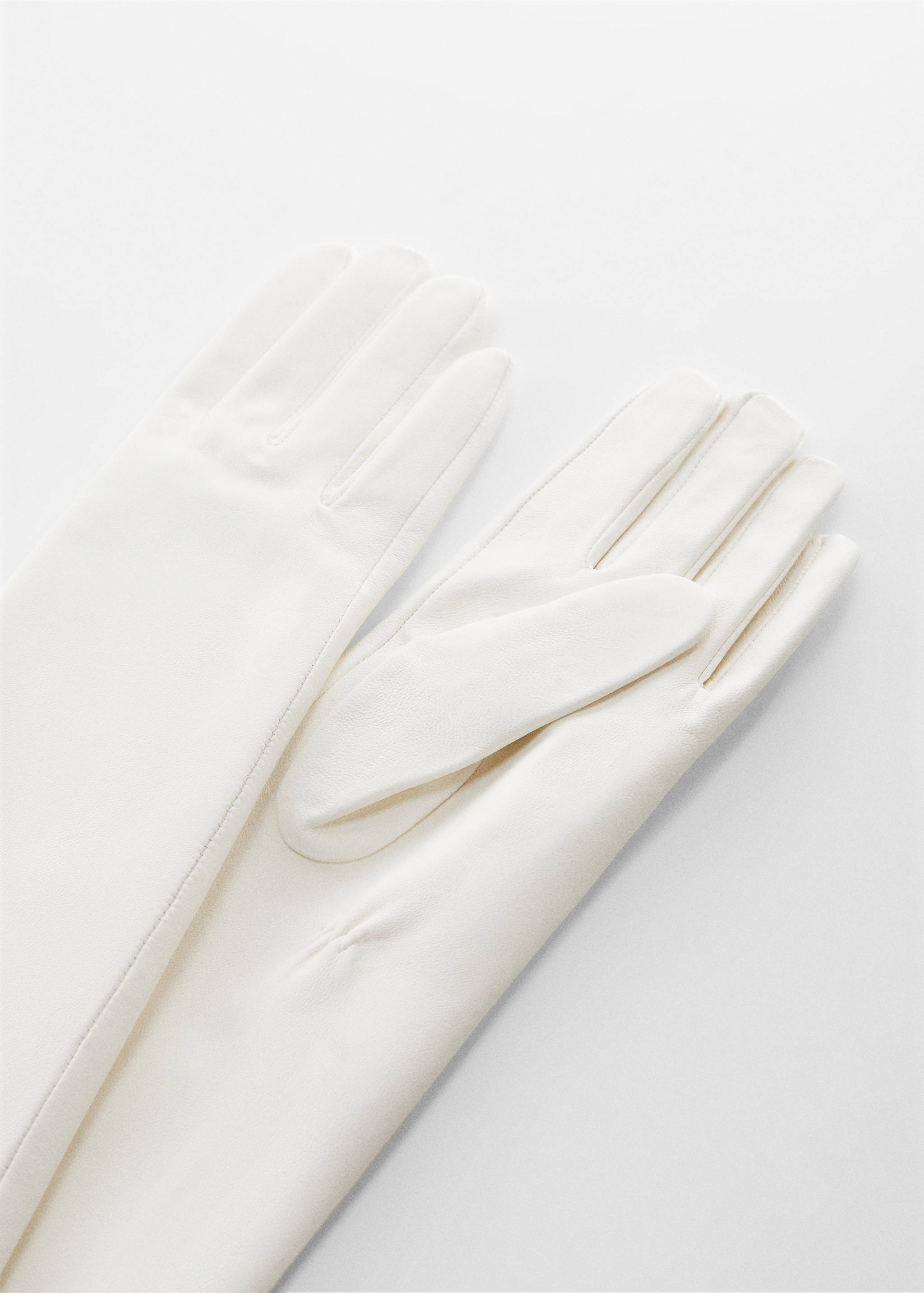 Lange handschoenen met leer - Middenvlak