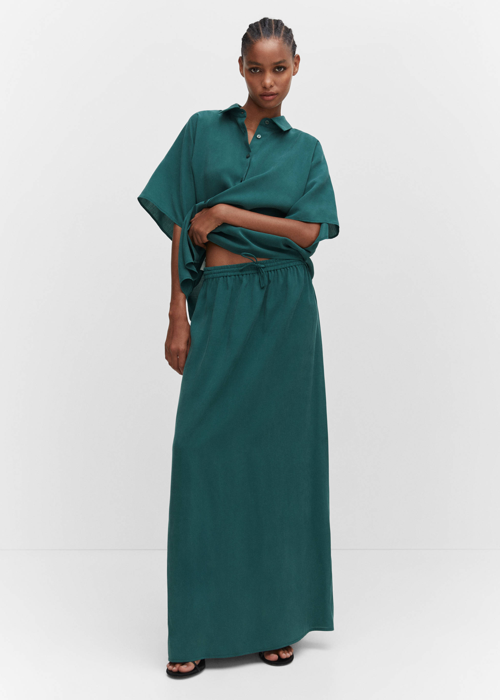 Jupe modal taille élastique - Plan général