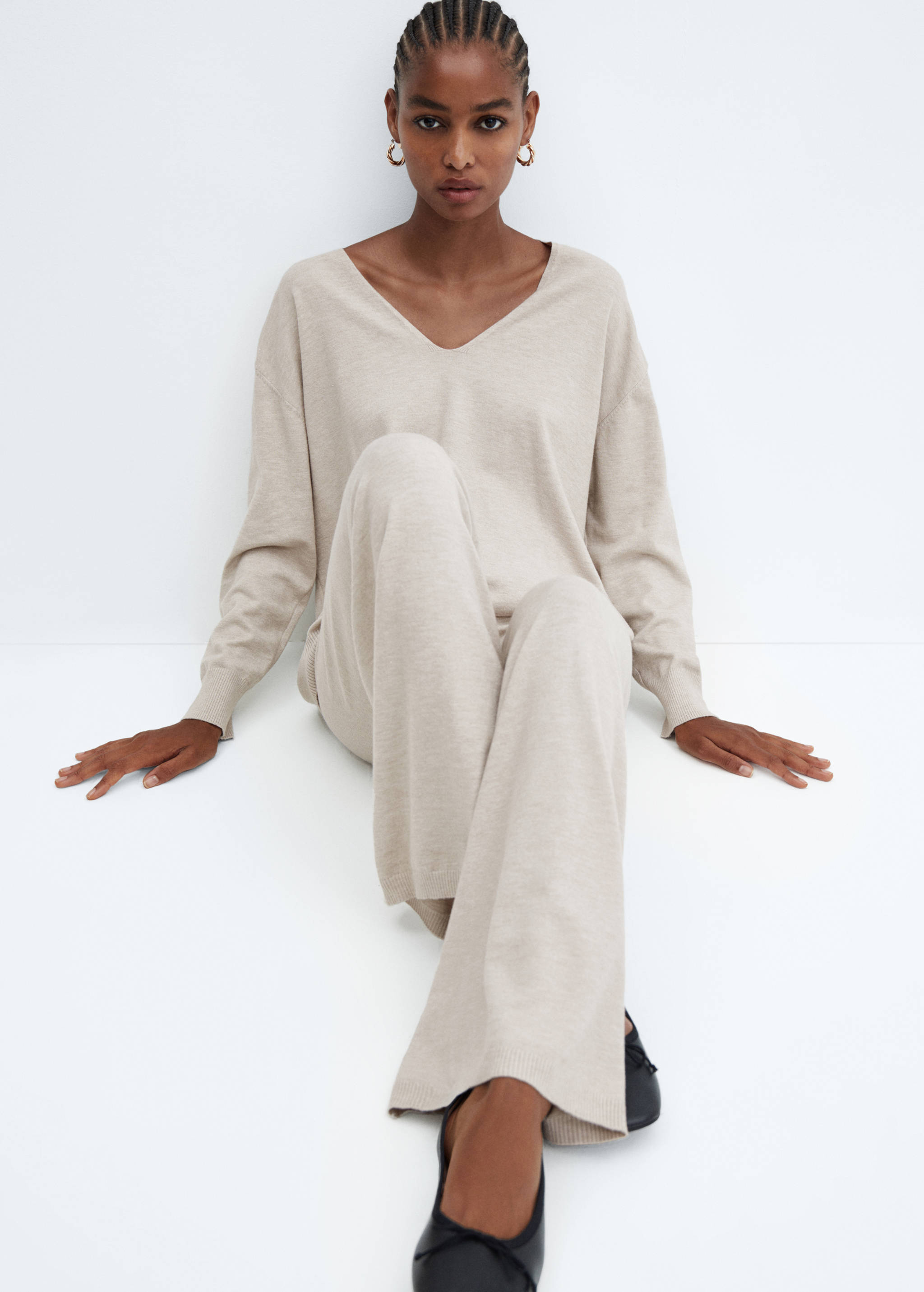 Pantalón punto wide leg - Detalle del artículo 2