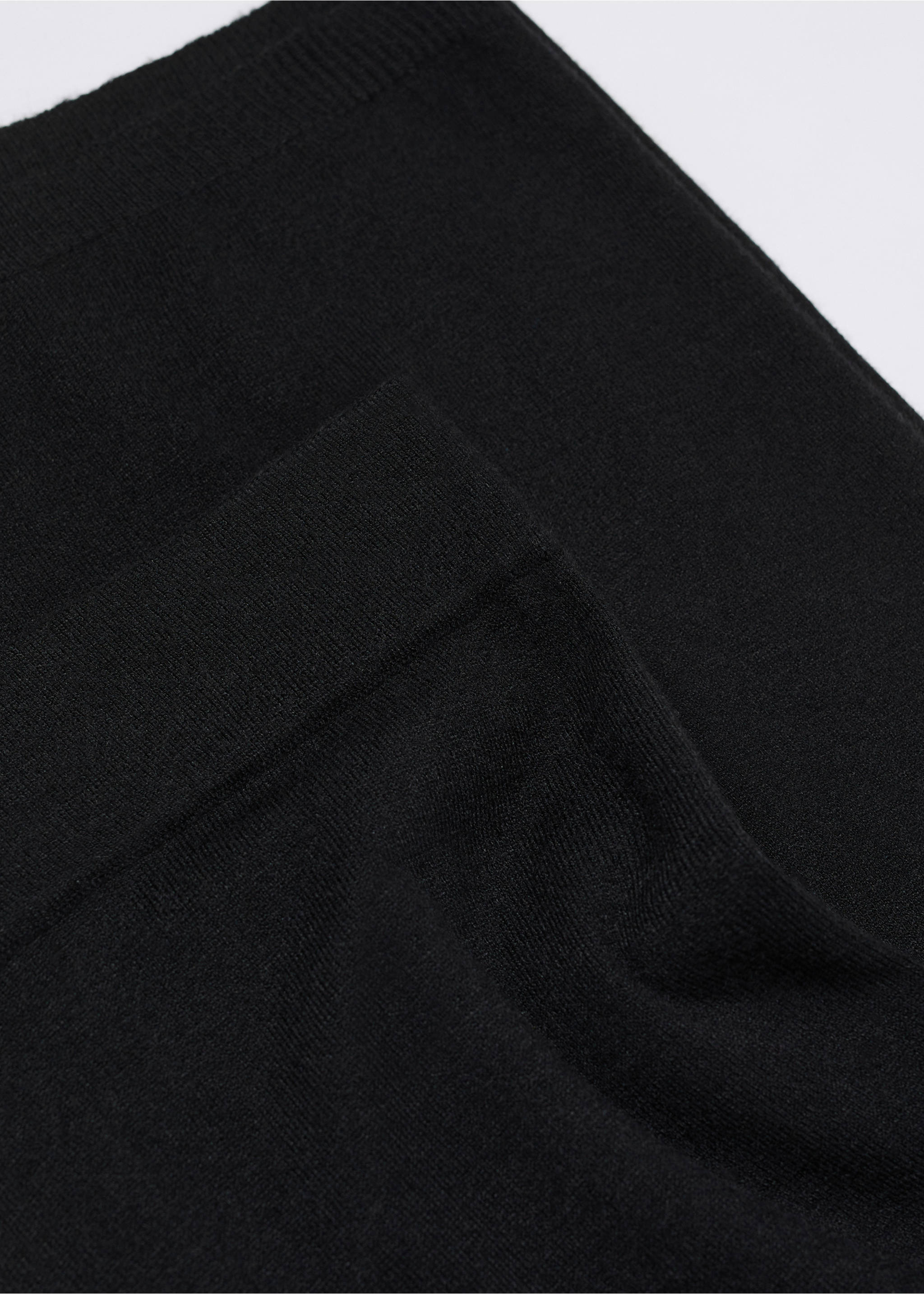 Knitted wide leg pants - Details of the article 8, Black. Ref: 57075793-00.