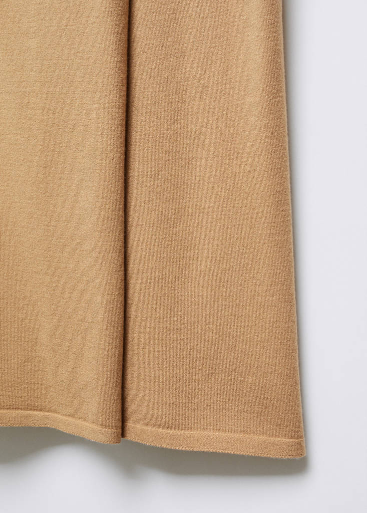Knit wrap skirt — Medium Brown