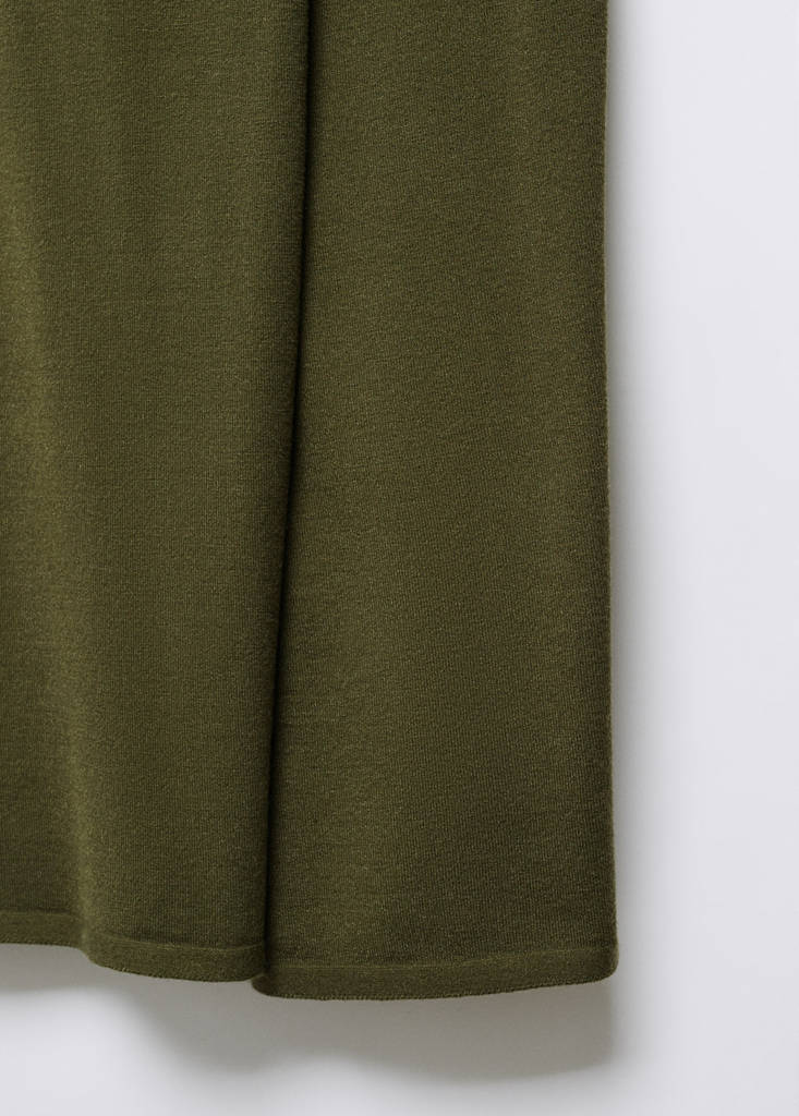 Knit wrap skirt — Khaki