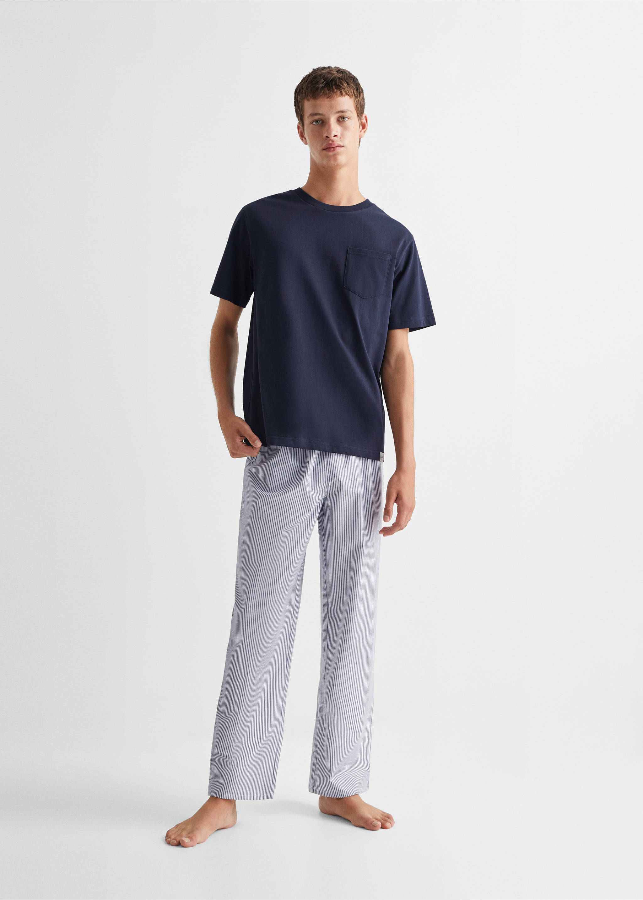 Striped long pyjamas - General plane, Dark Navy. Ref: 57075798-00.
