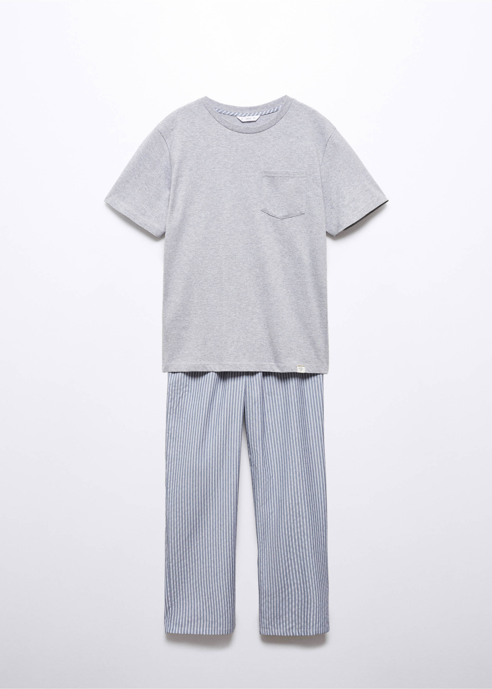 Striped long pyjamas - Article without model, Grey. Ref: 57075798-00.