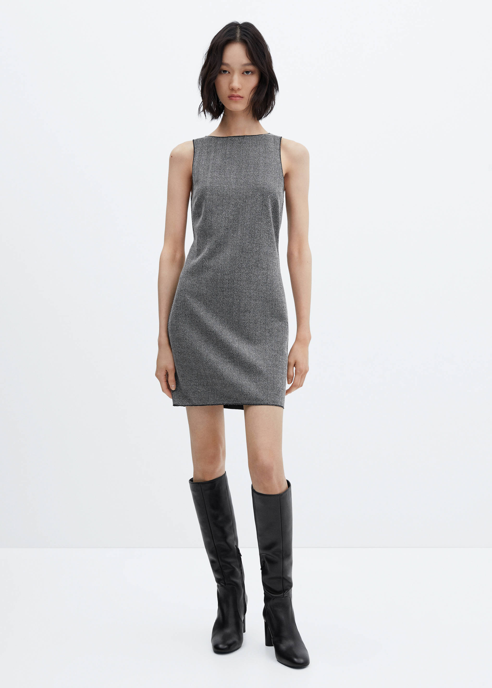 Vestido punto corto - Plano general