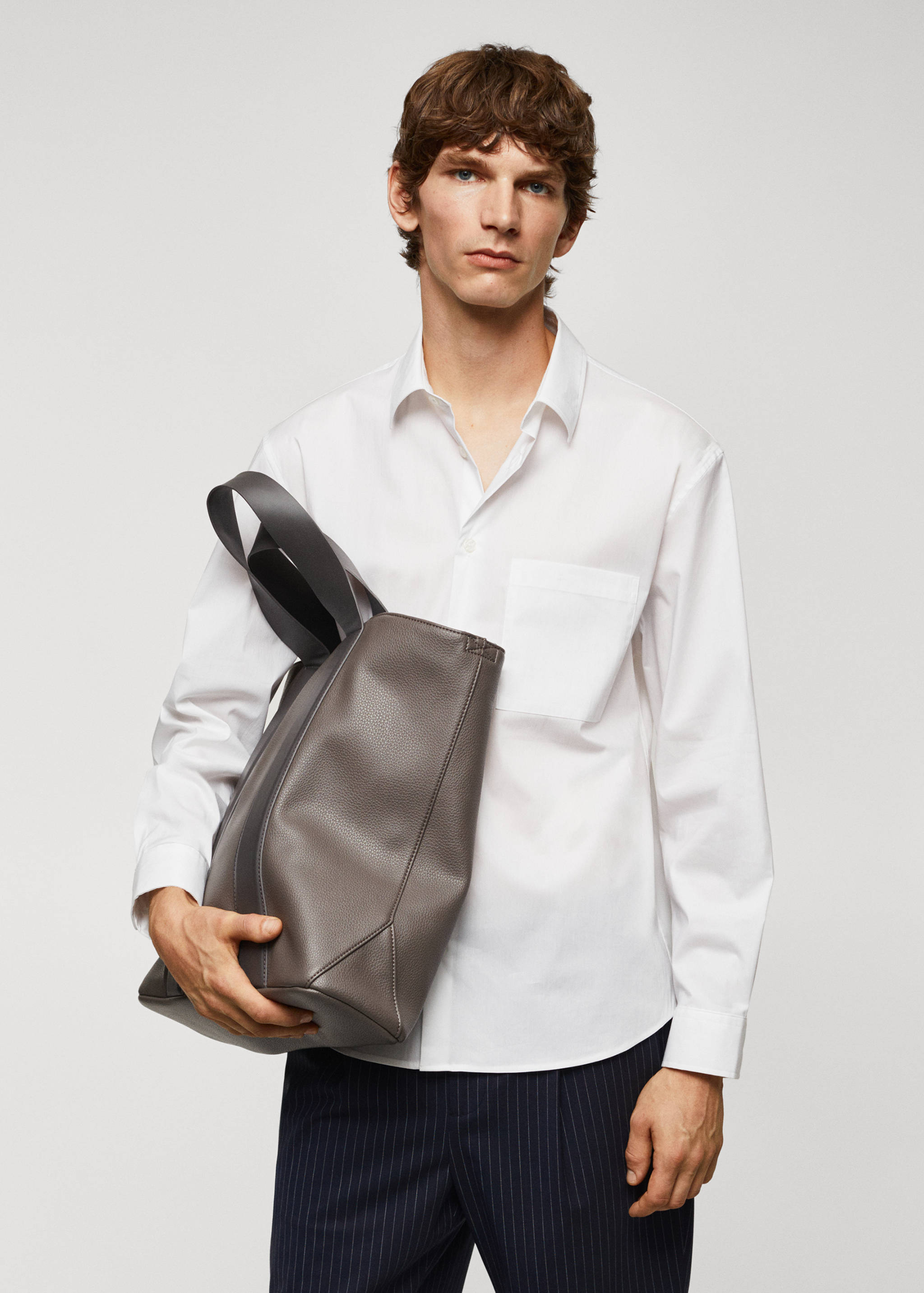 Chemise relaxed-fit coton poche - Plan moyen