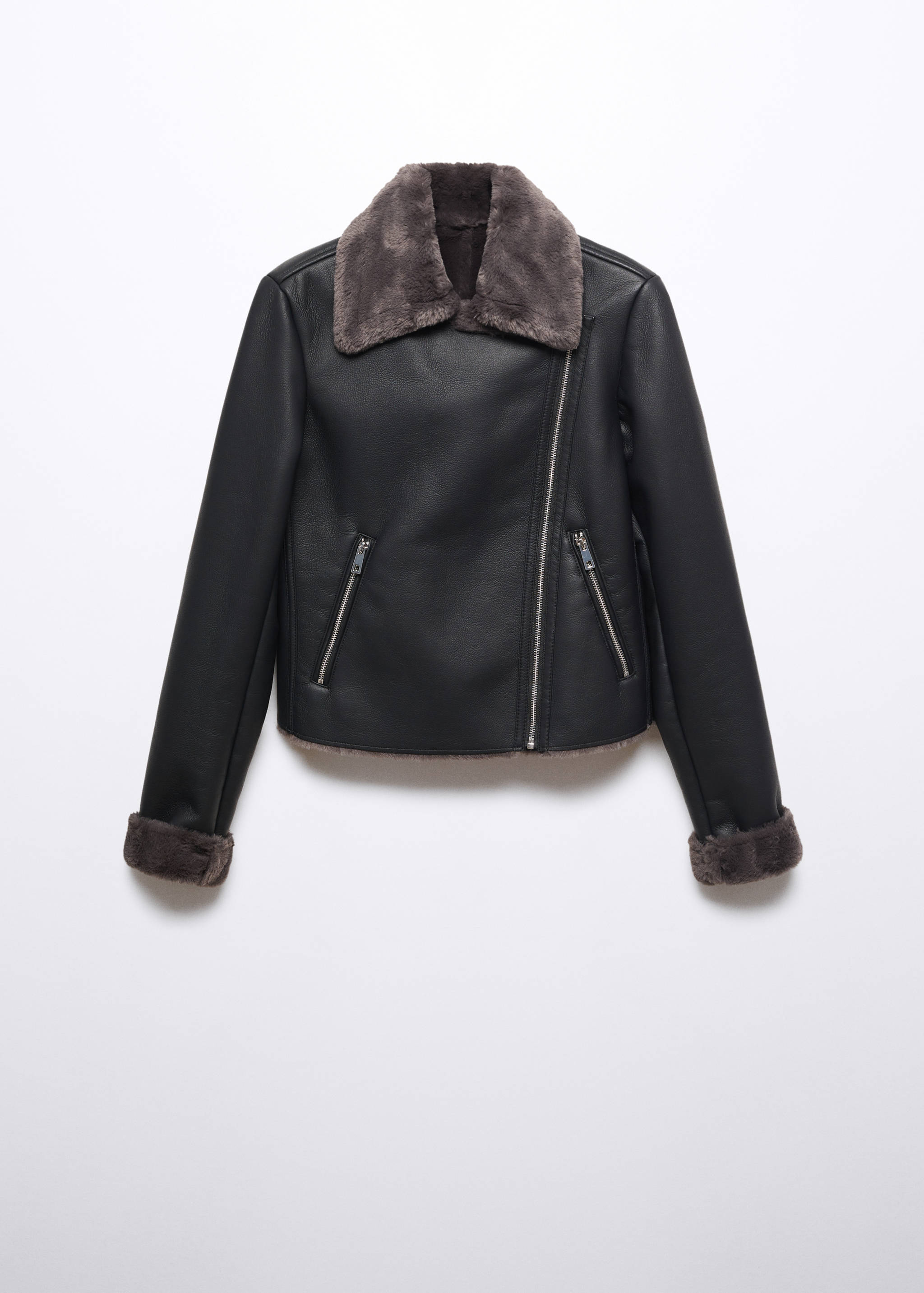 Двусторонняя куртка из искусственной кожи - Изделие без модели