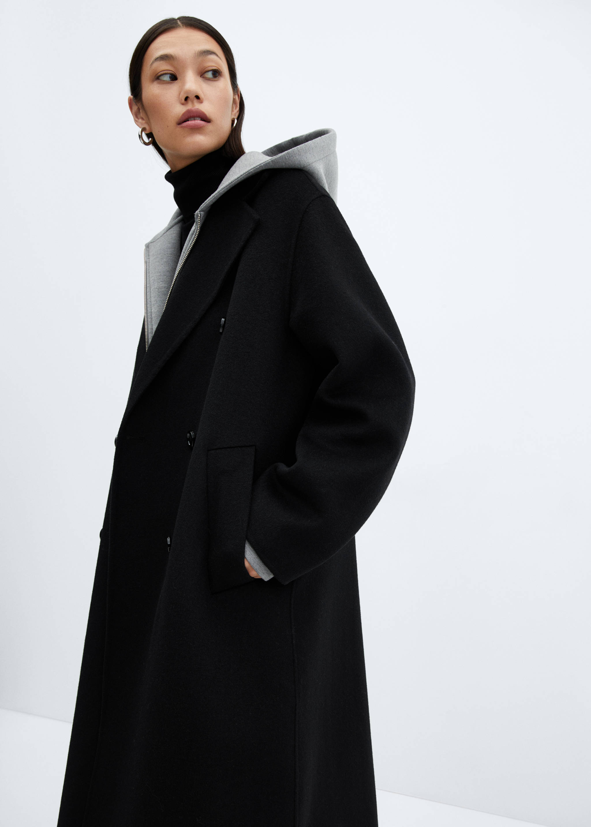 Handmade oversized wool coat - Medium plane
