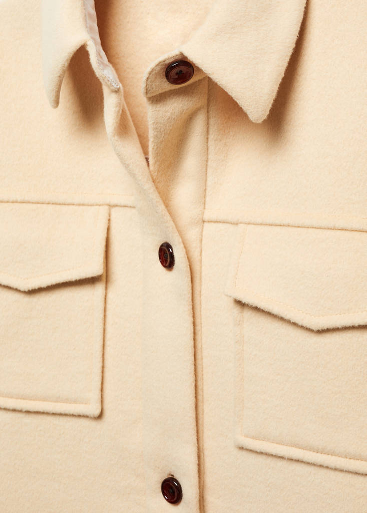Long wool overshirt — Pastel Yellow
