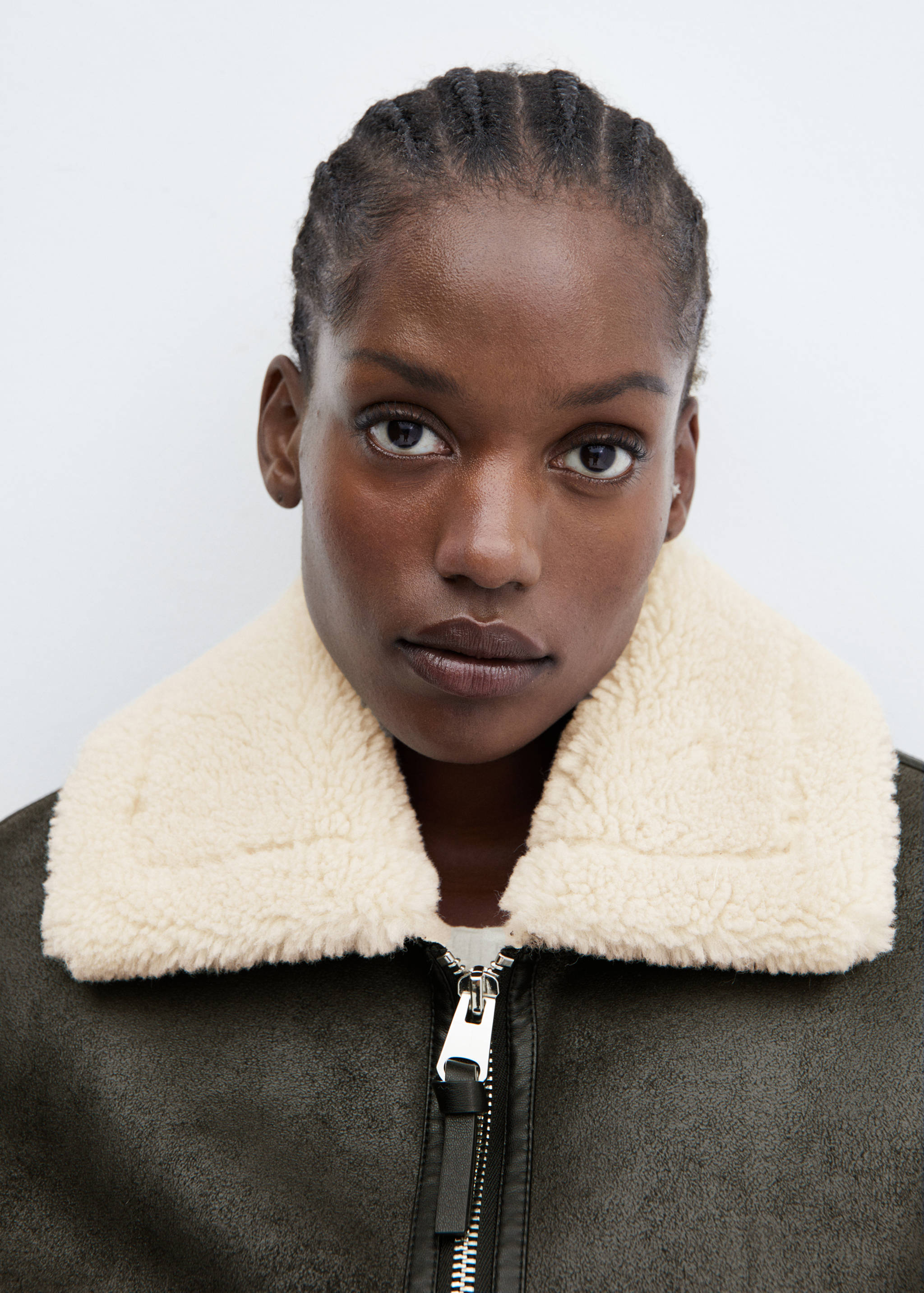 Shearling-lined faux-leather gilet - Details of the article 4