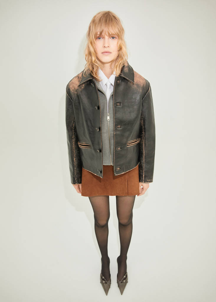 Suede mini-skirt — Medium Brown