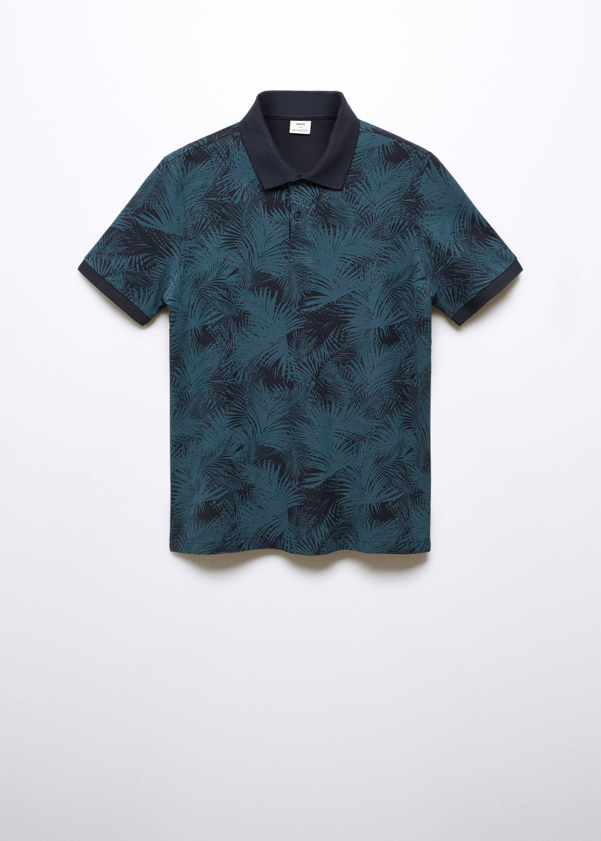 棕榈叶印花Polo衬衫 - null