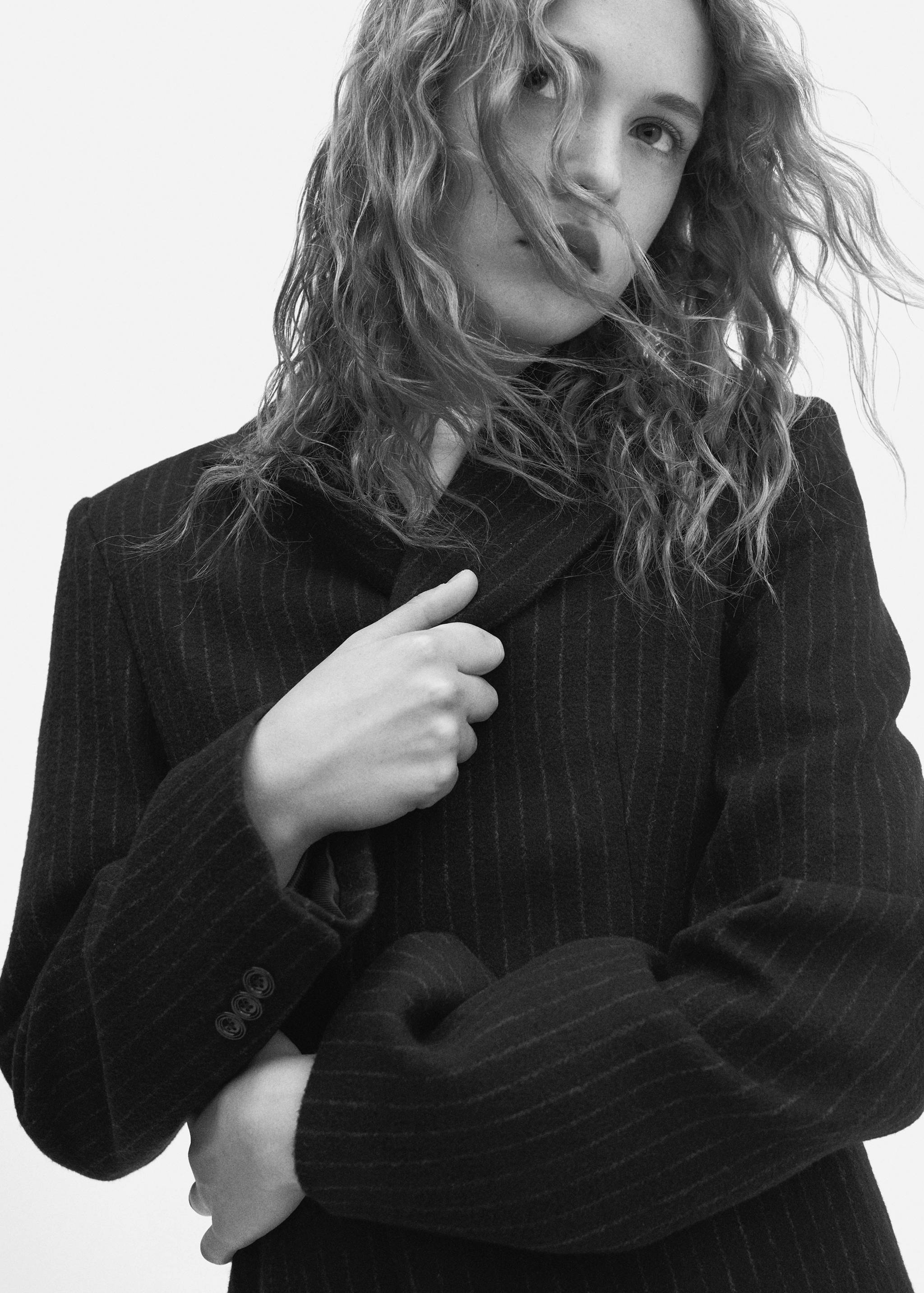 Striped wool coat - Details of the article 2