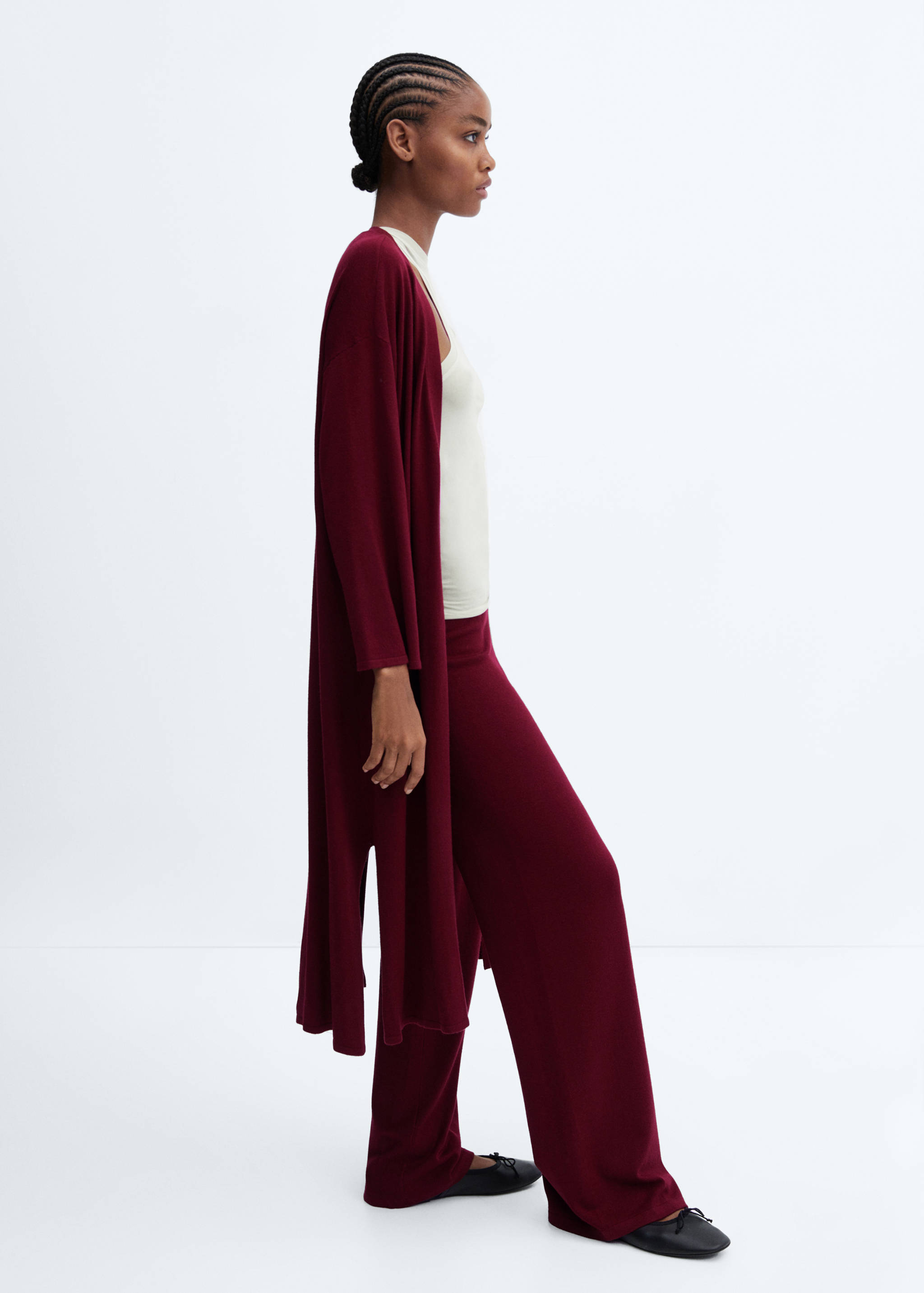 Длинный кардиган из тонкого трикотажа - Деталь изделия 1