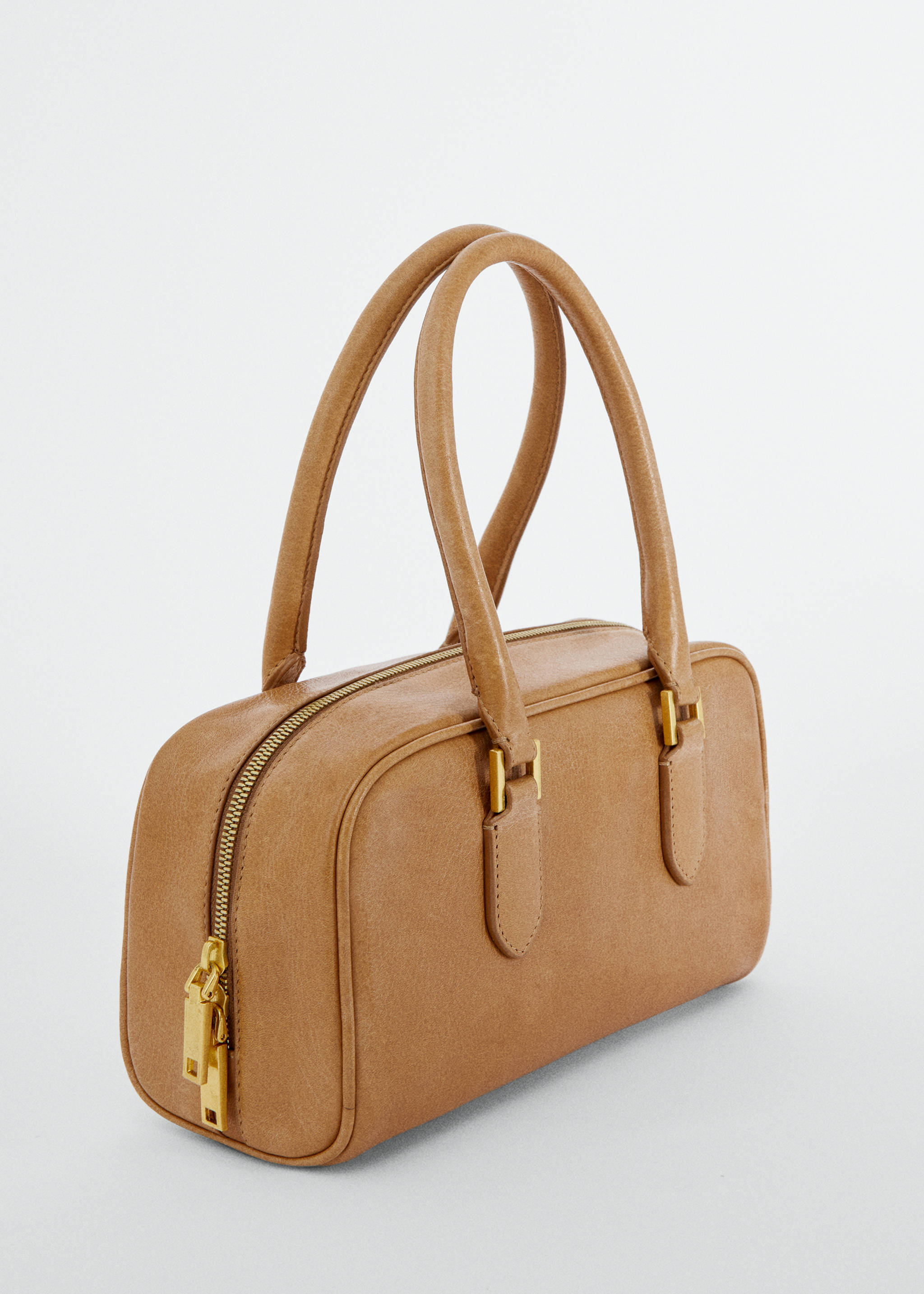 Rectangular leather handbag - Medium plane