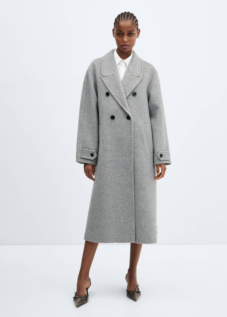 Oversize wool coat — Grey
