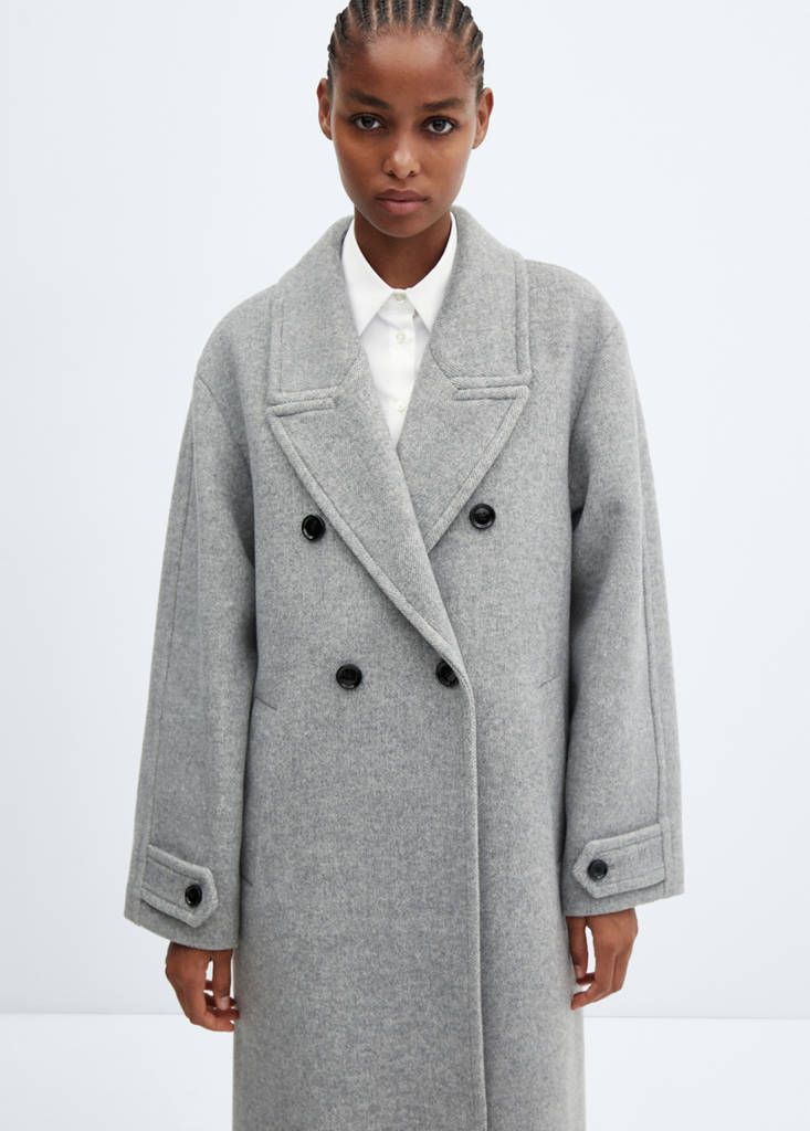 Oversize wool coat — Grey