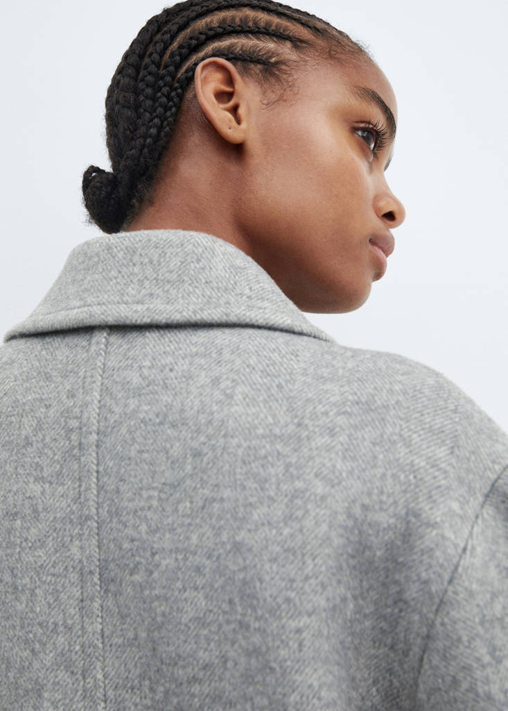 Oversize wool coat — Grey